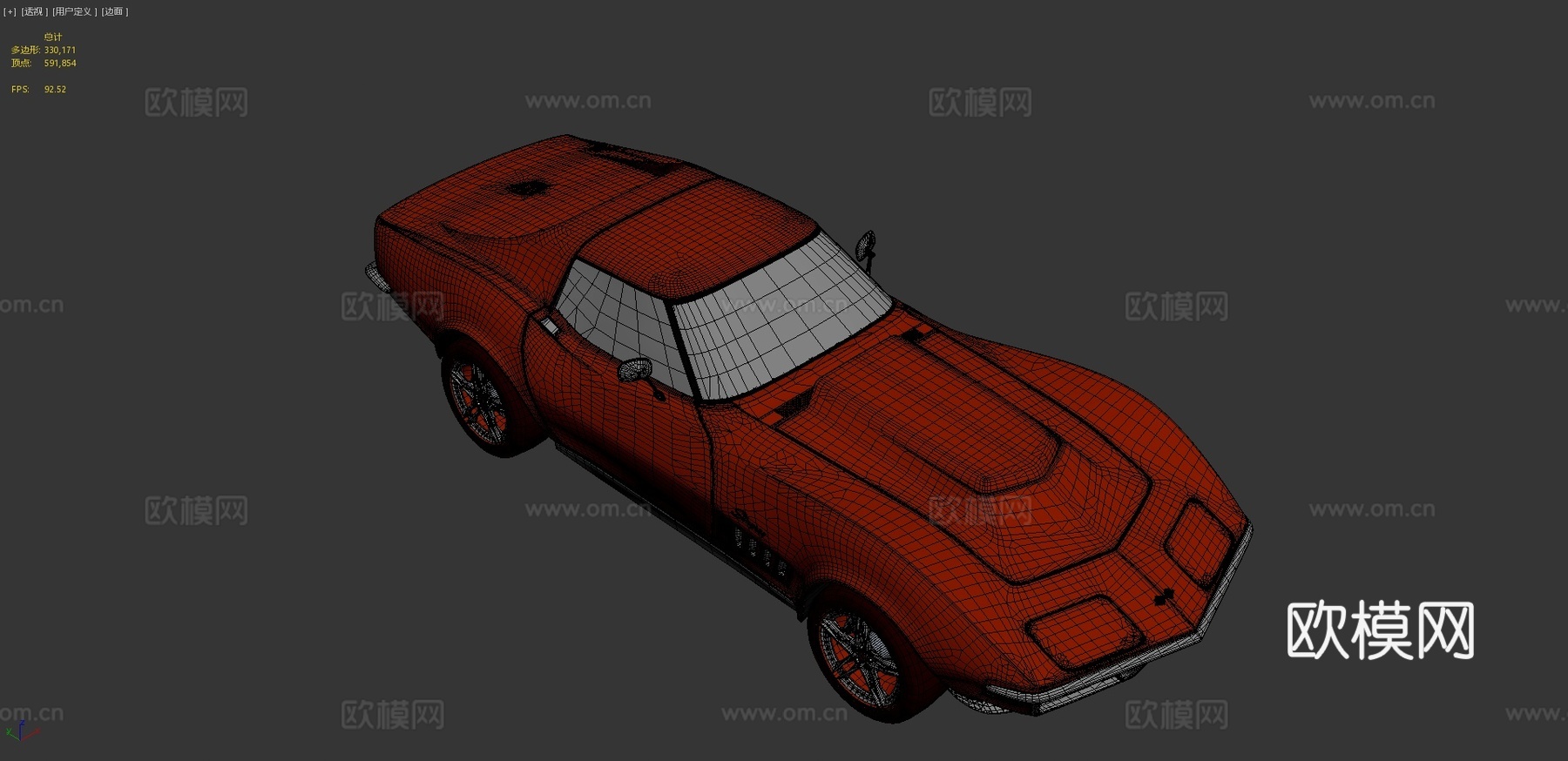 雪佛兰汽车 轿车 跑车3d模型