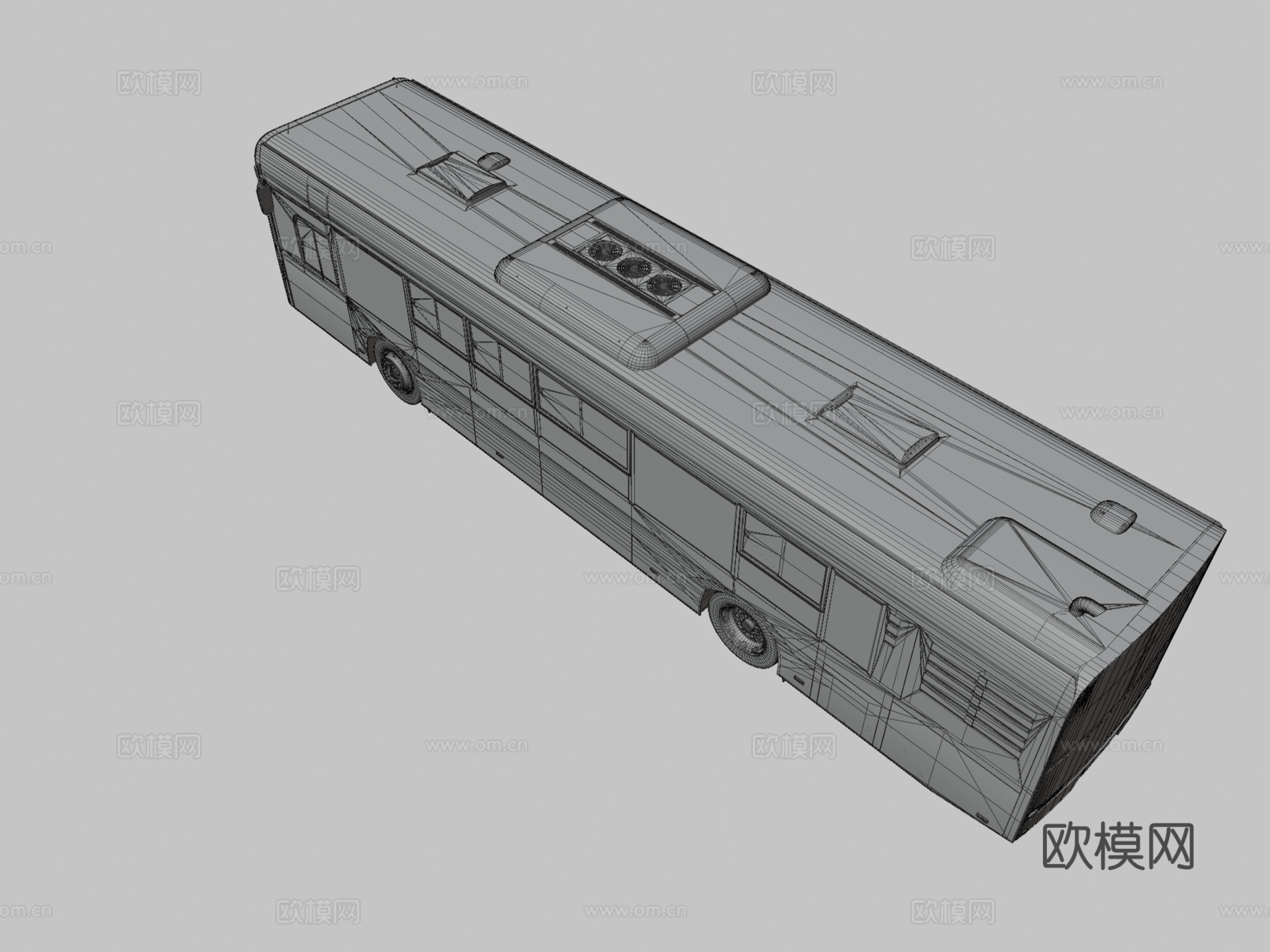 巴士 公交车3d模型