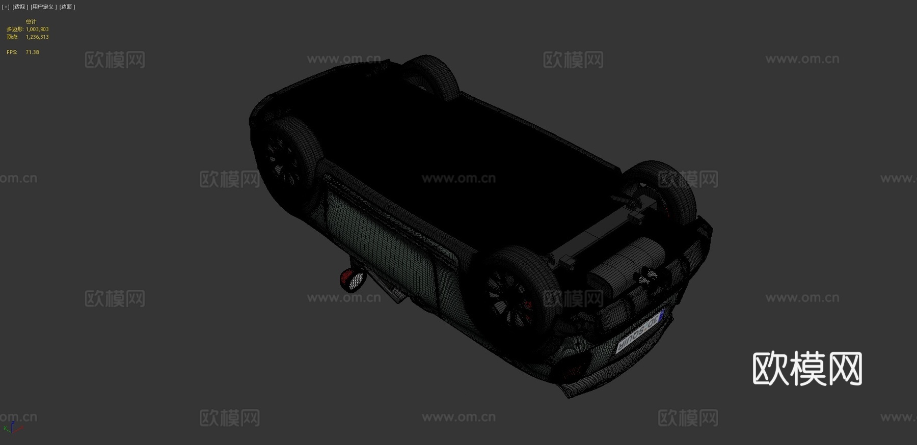 迷你汽车 敞篷车3d模型