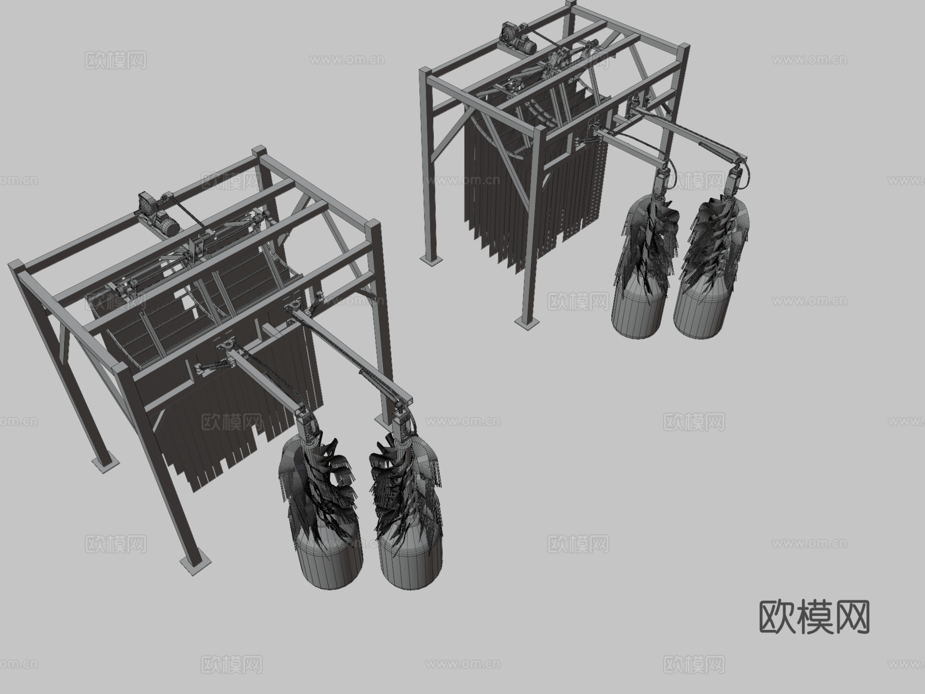 工业设备 洗车器3d模型