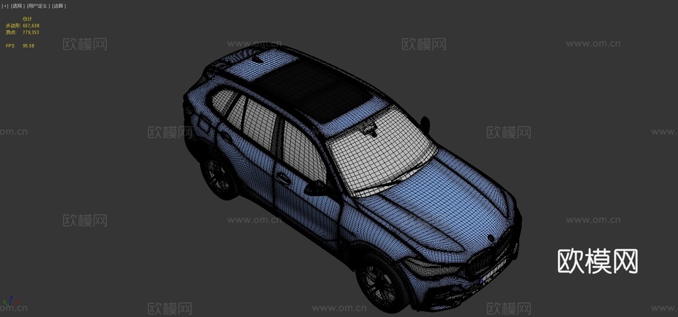 宝马X5汽车3d模型下载(渲染图4)