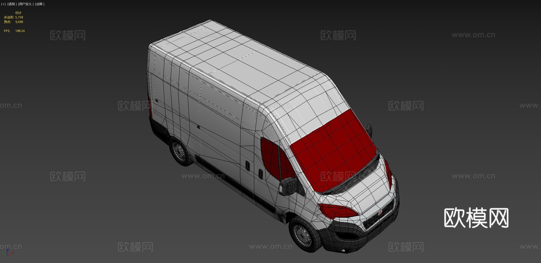 汽车 面包车3d模型