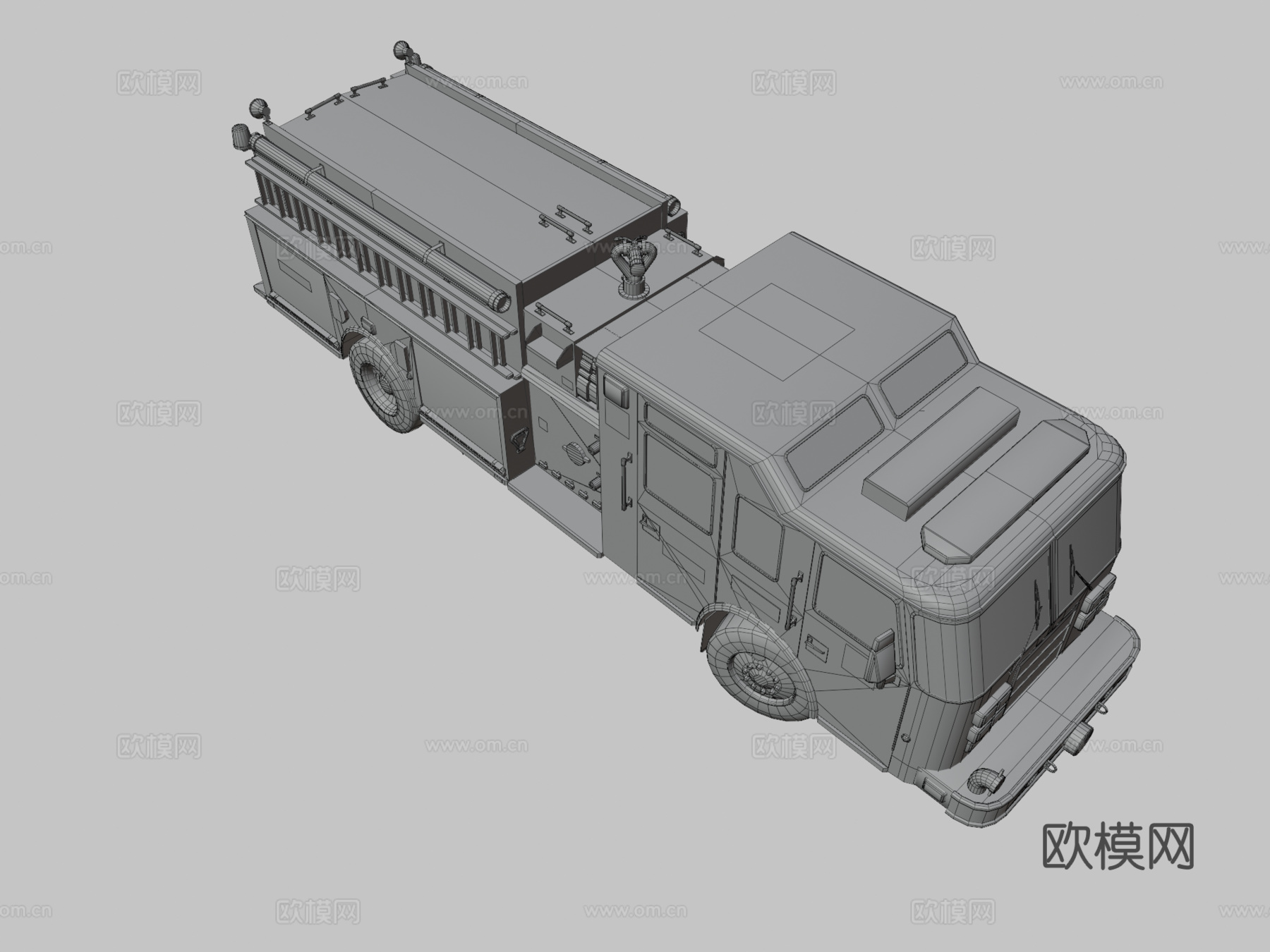 汽车 消防车3d模型