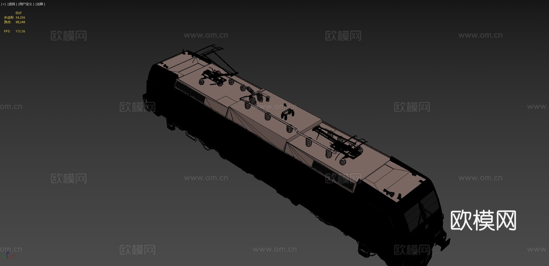 铁路货运车 轨道车3d模型