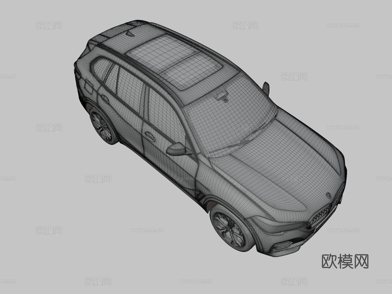 宝马X5汽车3d模型下载(渲染图3)