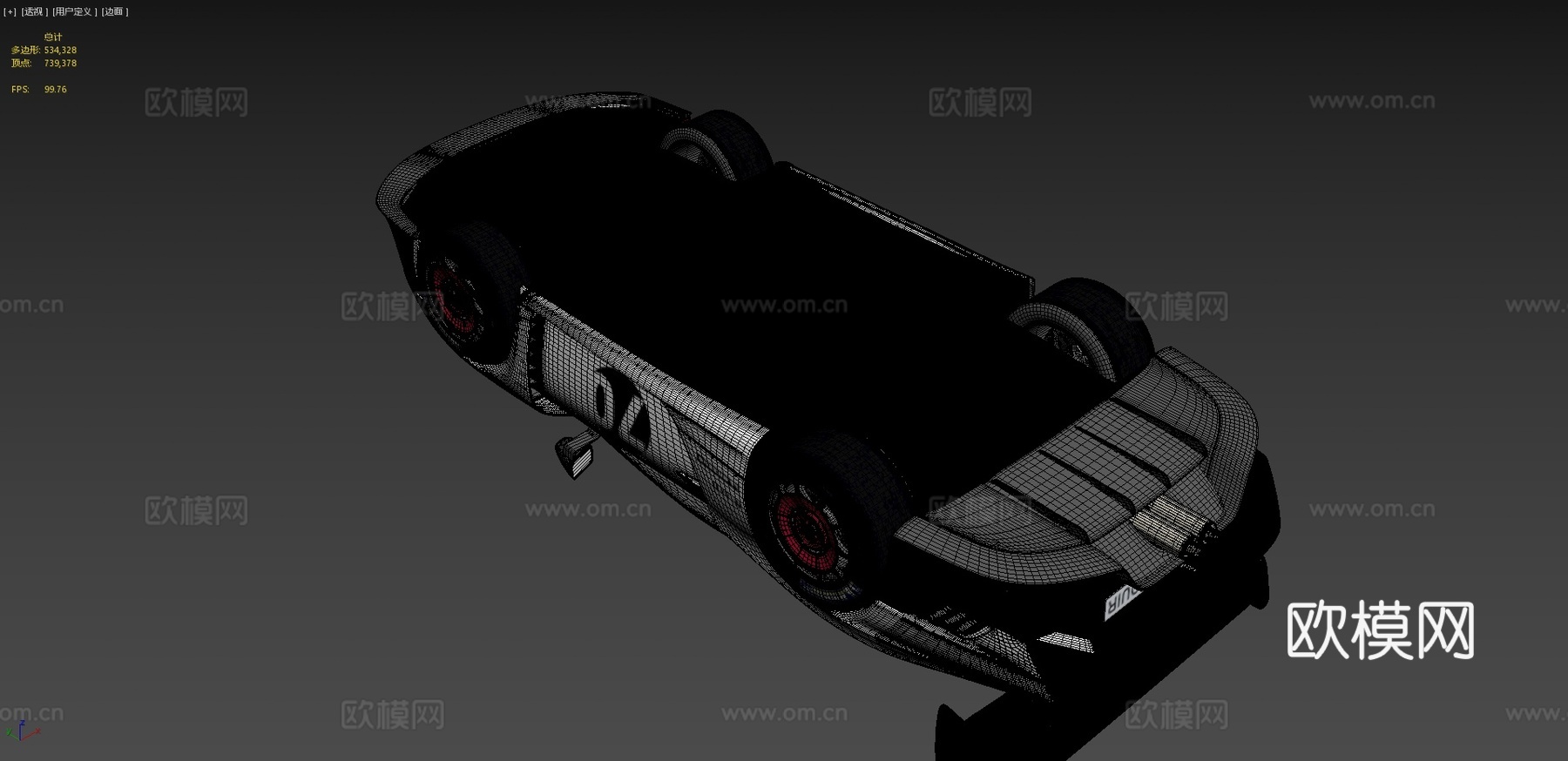 保时捷汽车 赛车3d模型