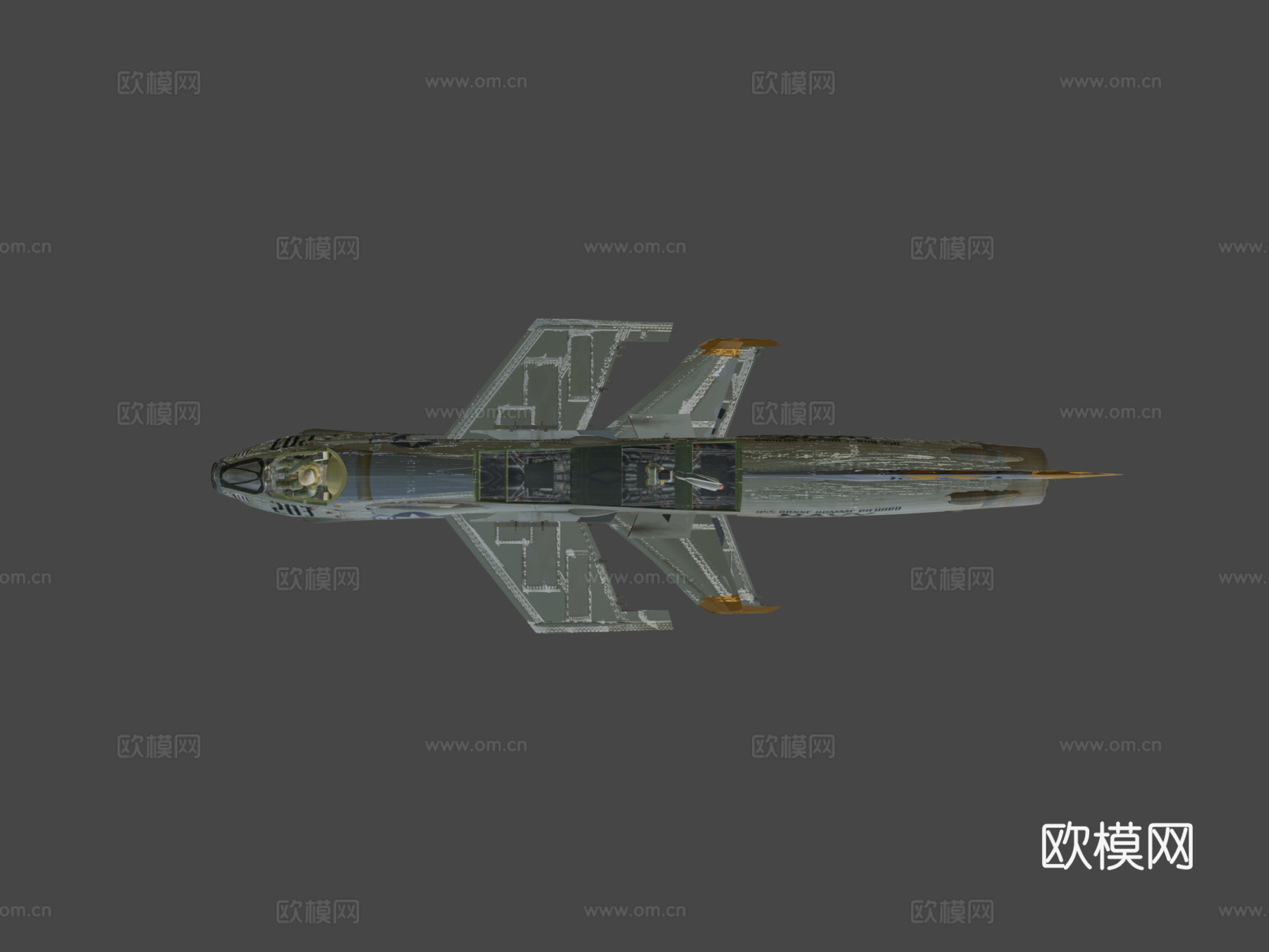 喷气式战斗机3d模型下载（渲染图7）