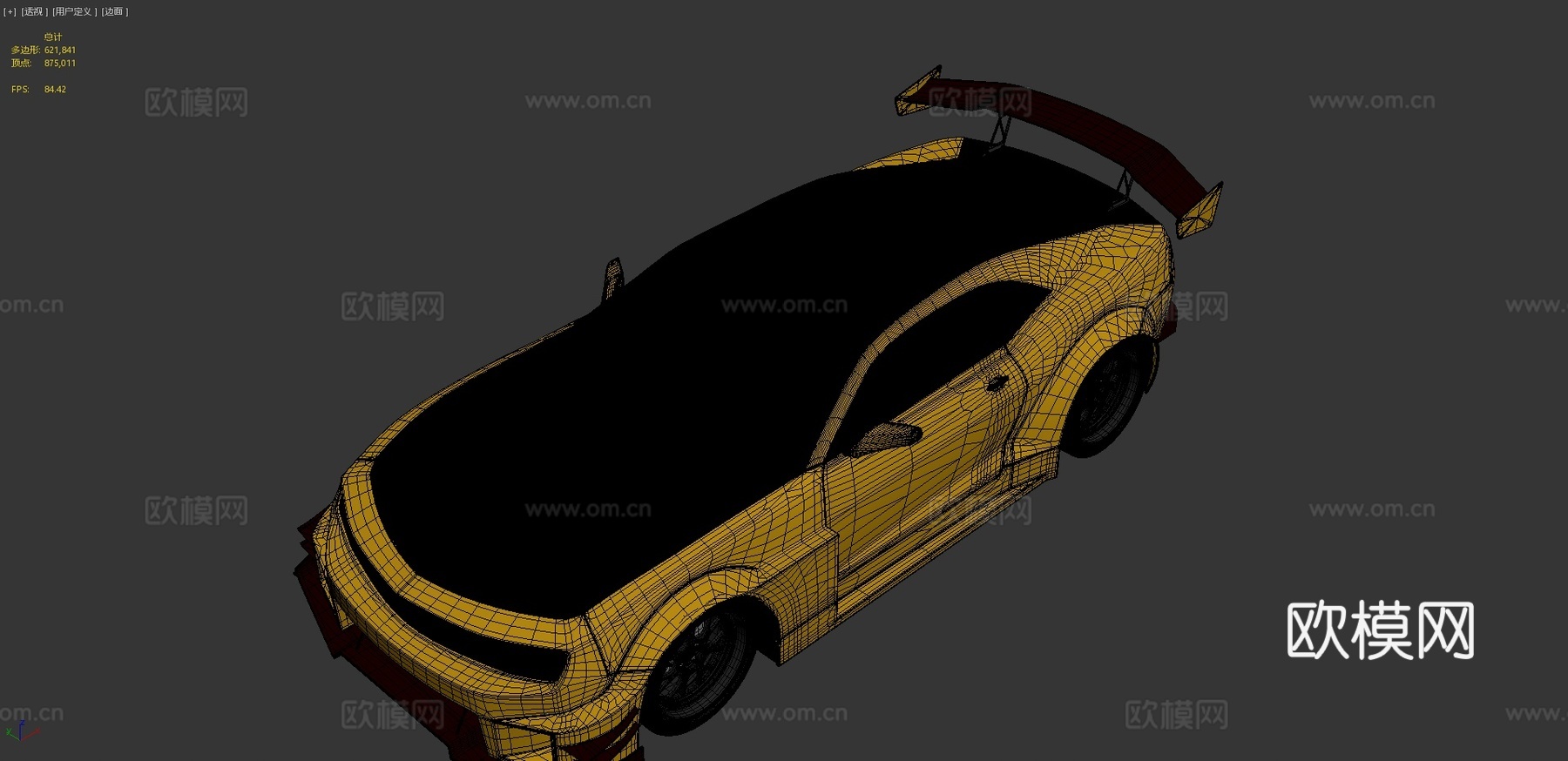 雪佛兰汽车 跑车3d模型