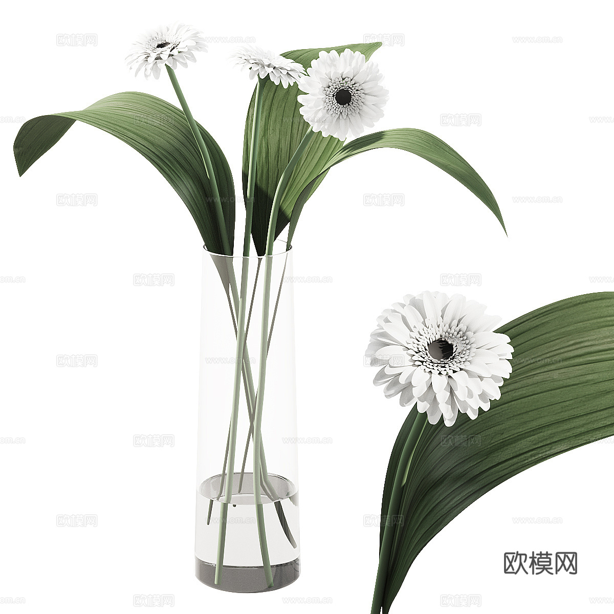 花瓶 花艺 插花3d模型