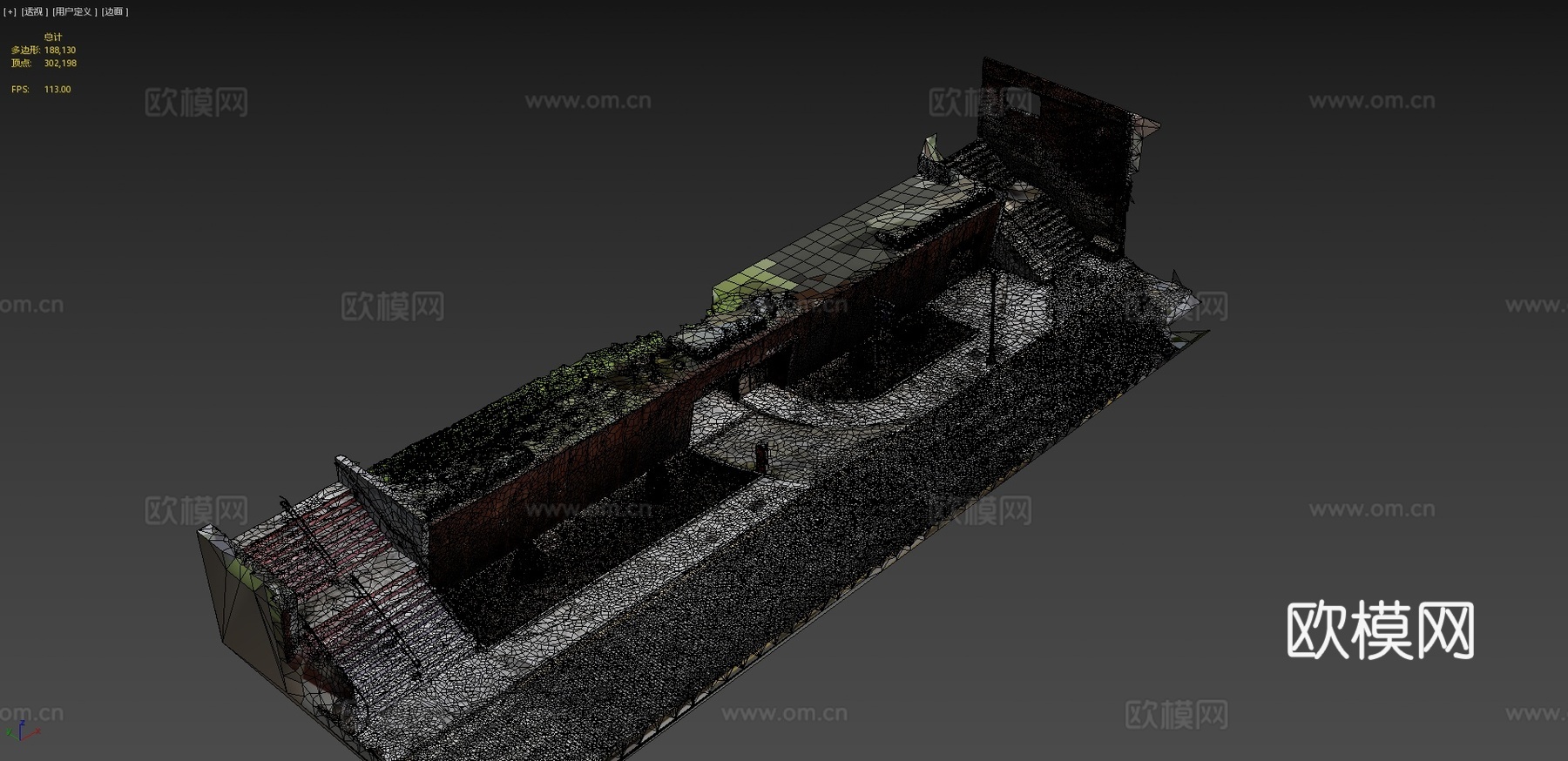 地下入口 车库入口3d模型