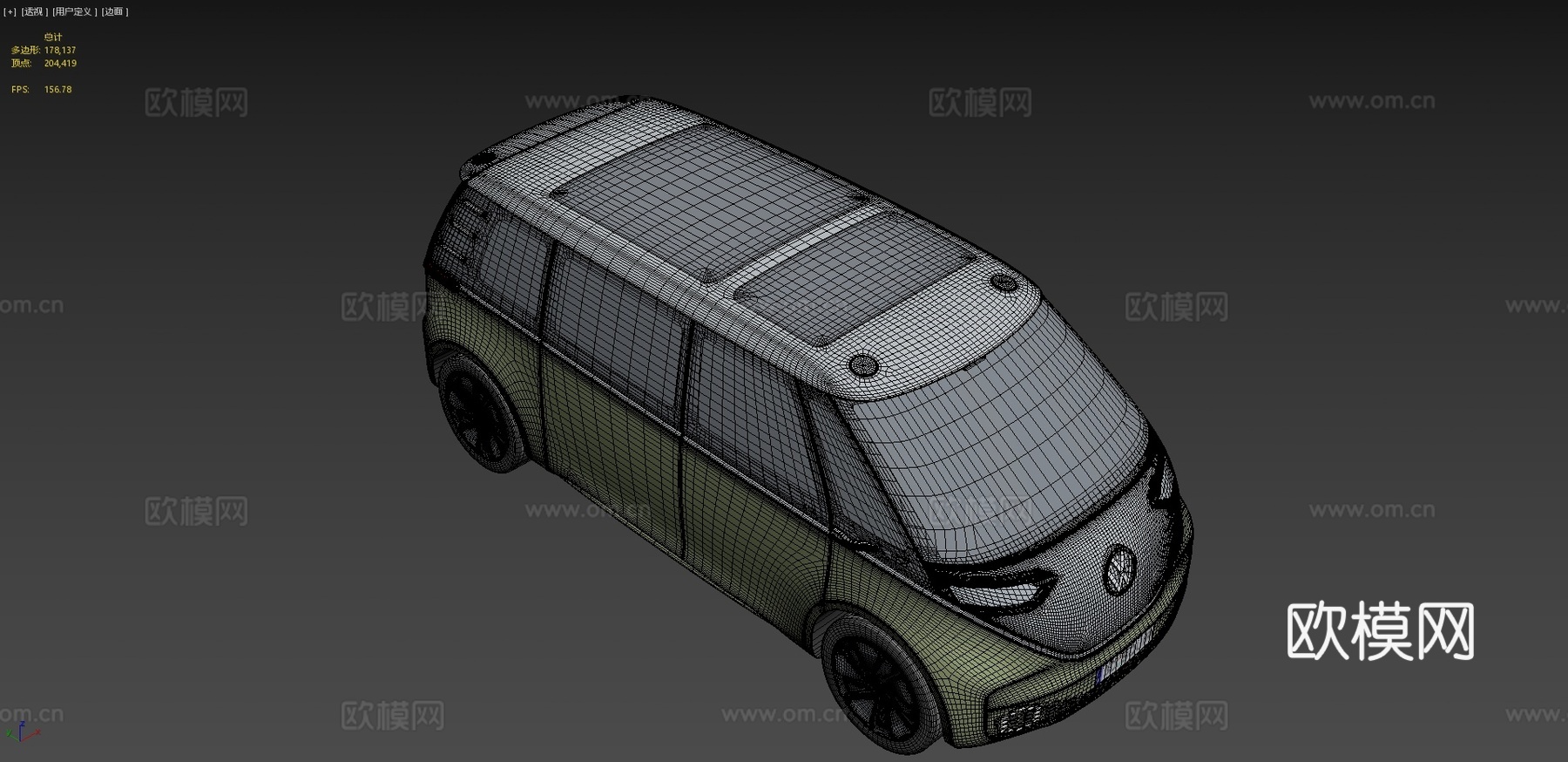 大众汽车 面包车3d模型