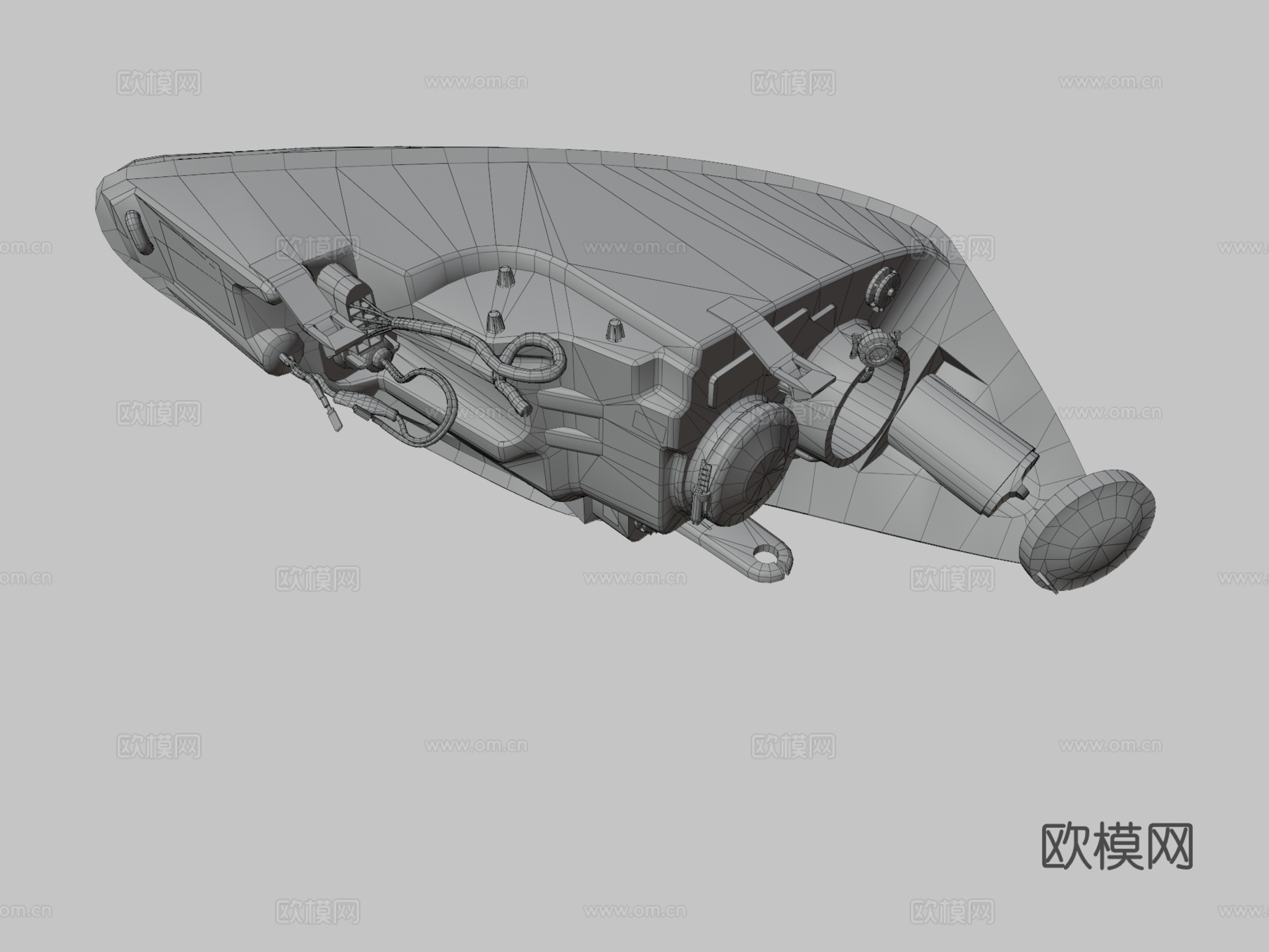 汽车配件 头灯3d模型