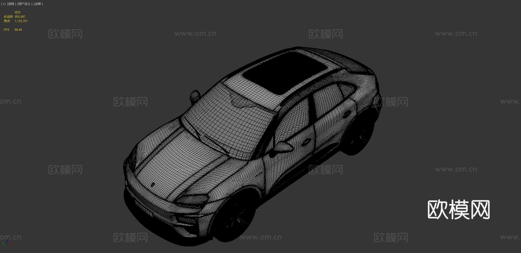 保时捷汽车 轿车3d模型