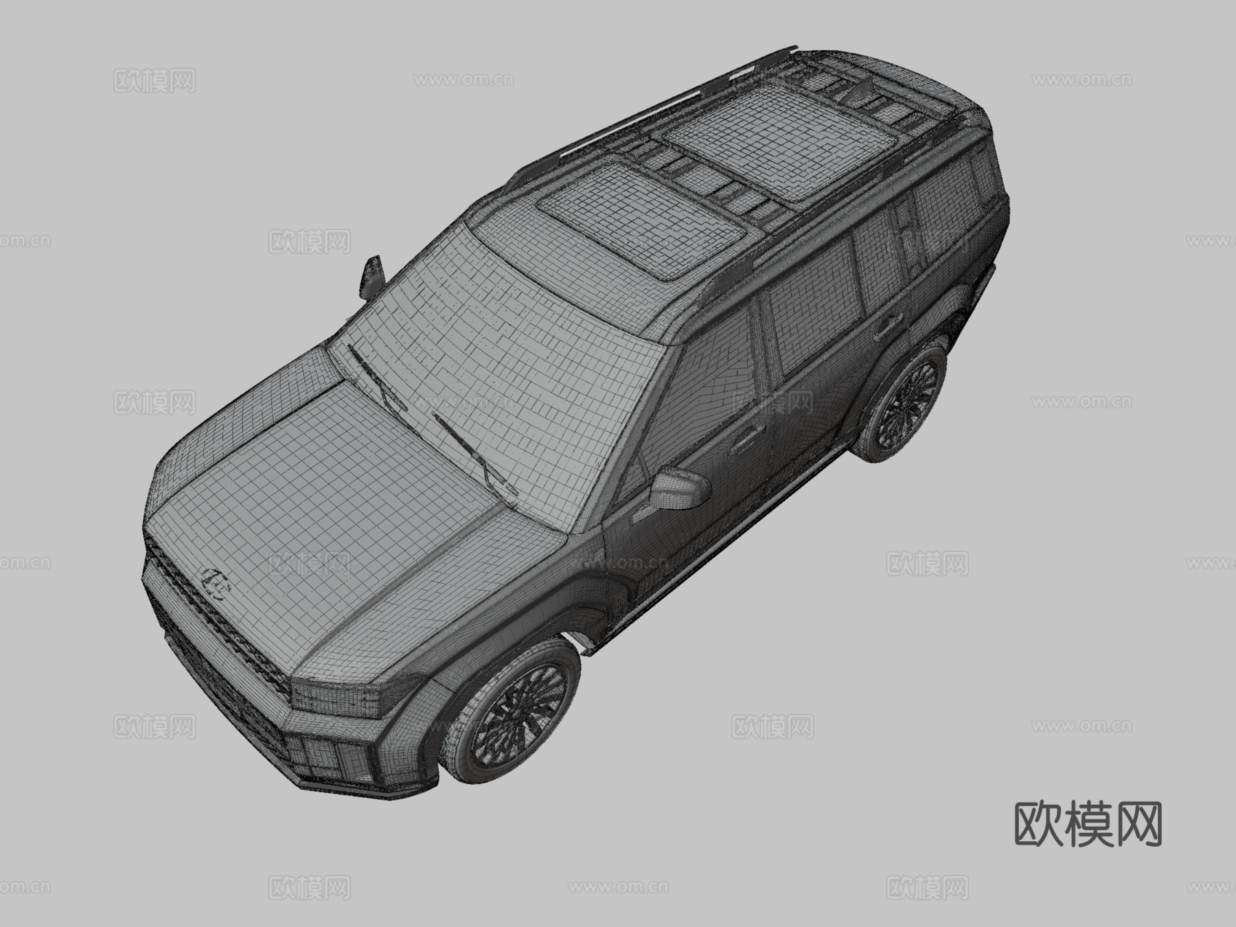 现代圣达菲汽车3d模型