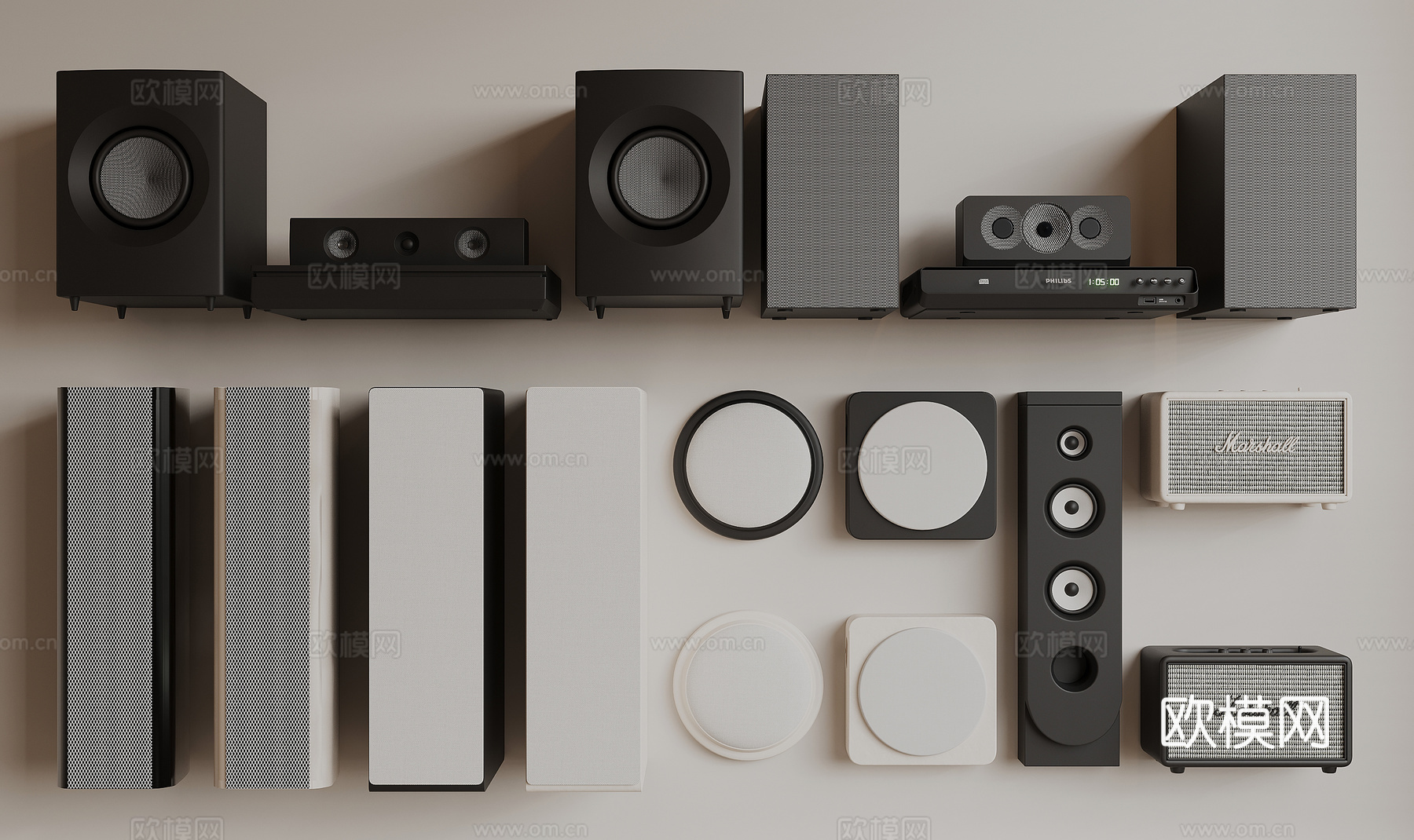 现代音响3d模型下载