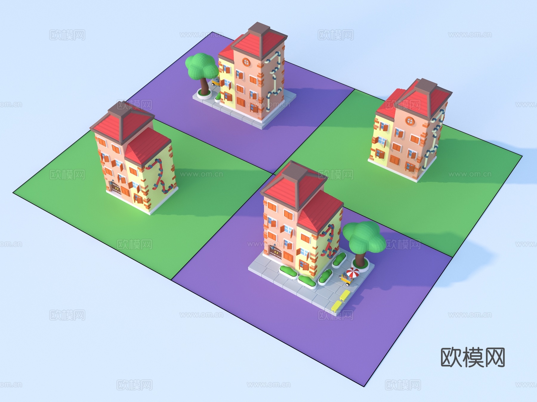 卡通玩具 建筑小品3d模型