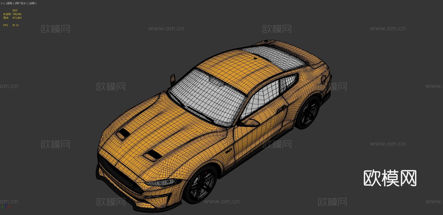 福特野马汽车 轿车3d模型