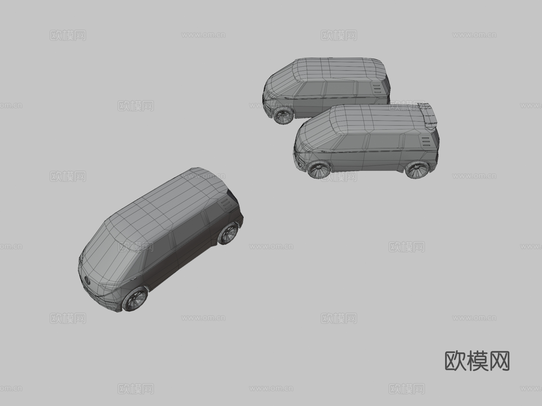 大众面包车3d模型