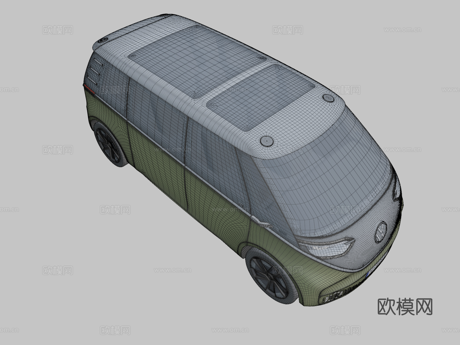 大众汽车 面包车3d模型