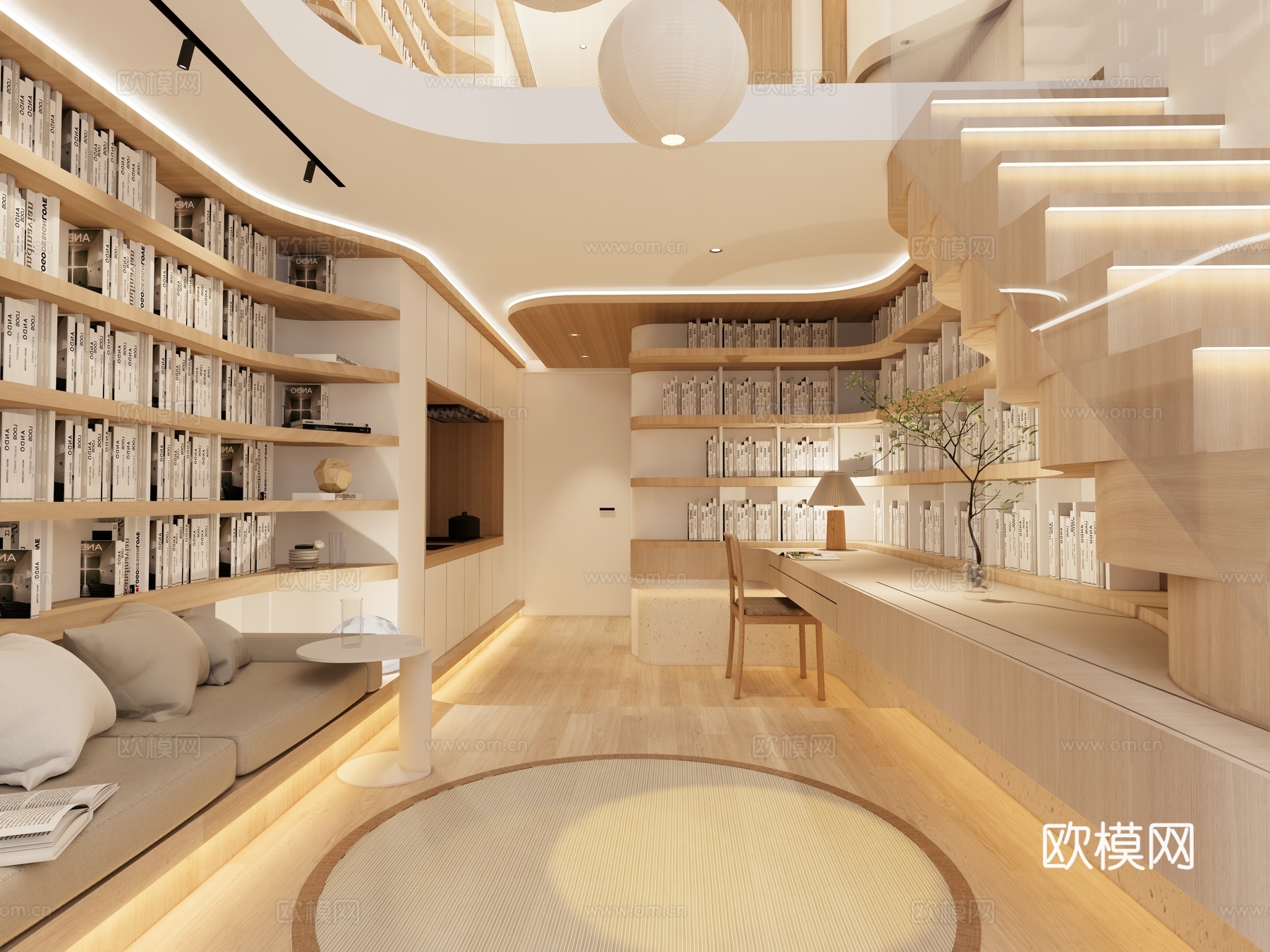 北欧酒店式公寓su模型下载（渲染图4）