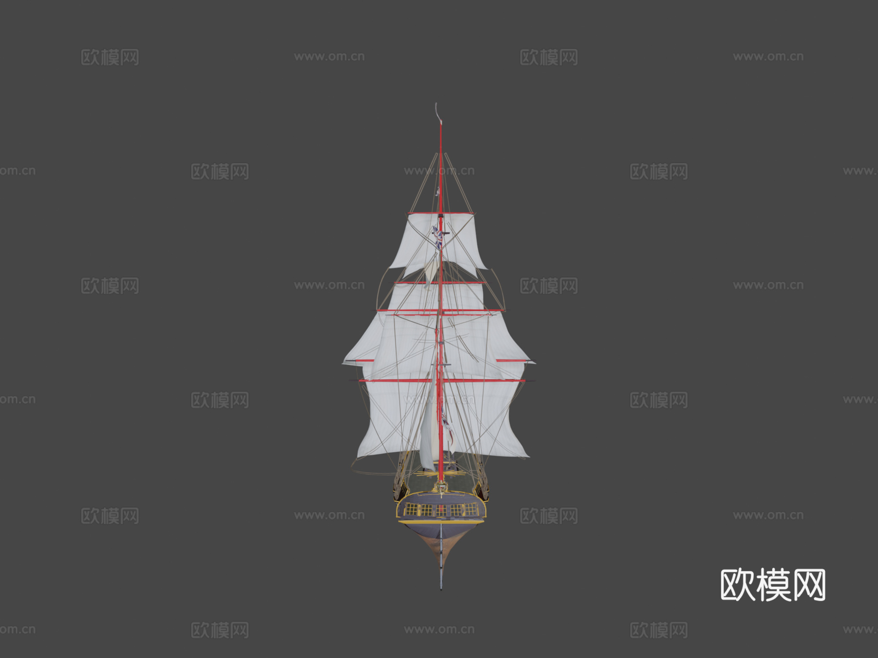 海盗帆船3d模型