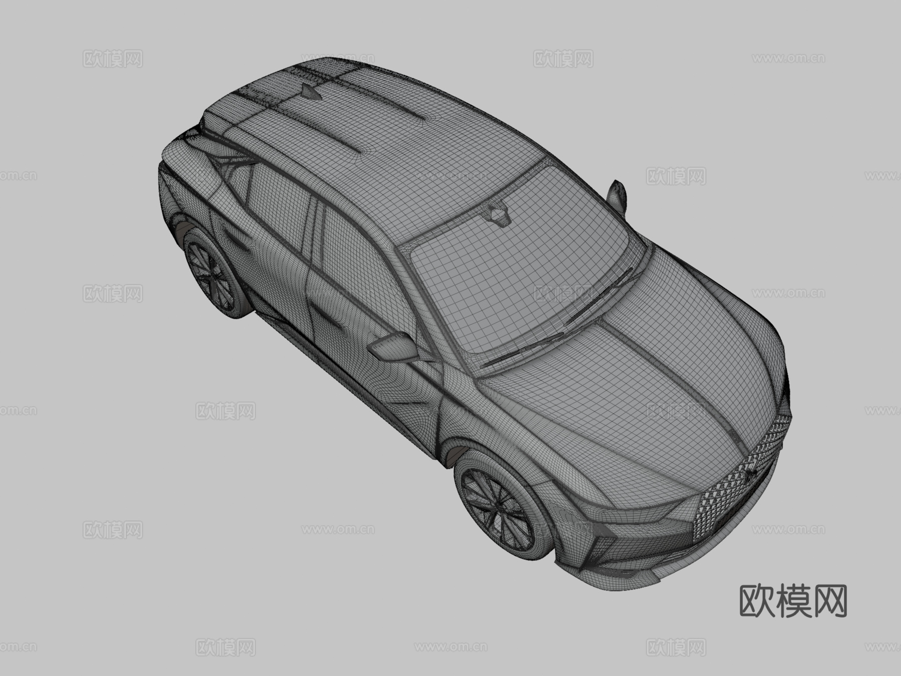 银色汽车 轿车3d模型