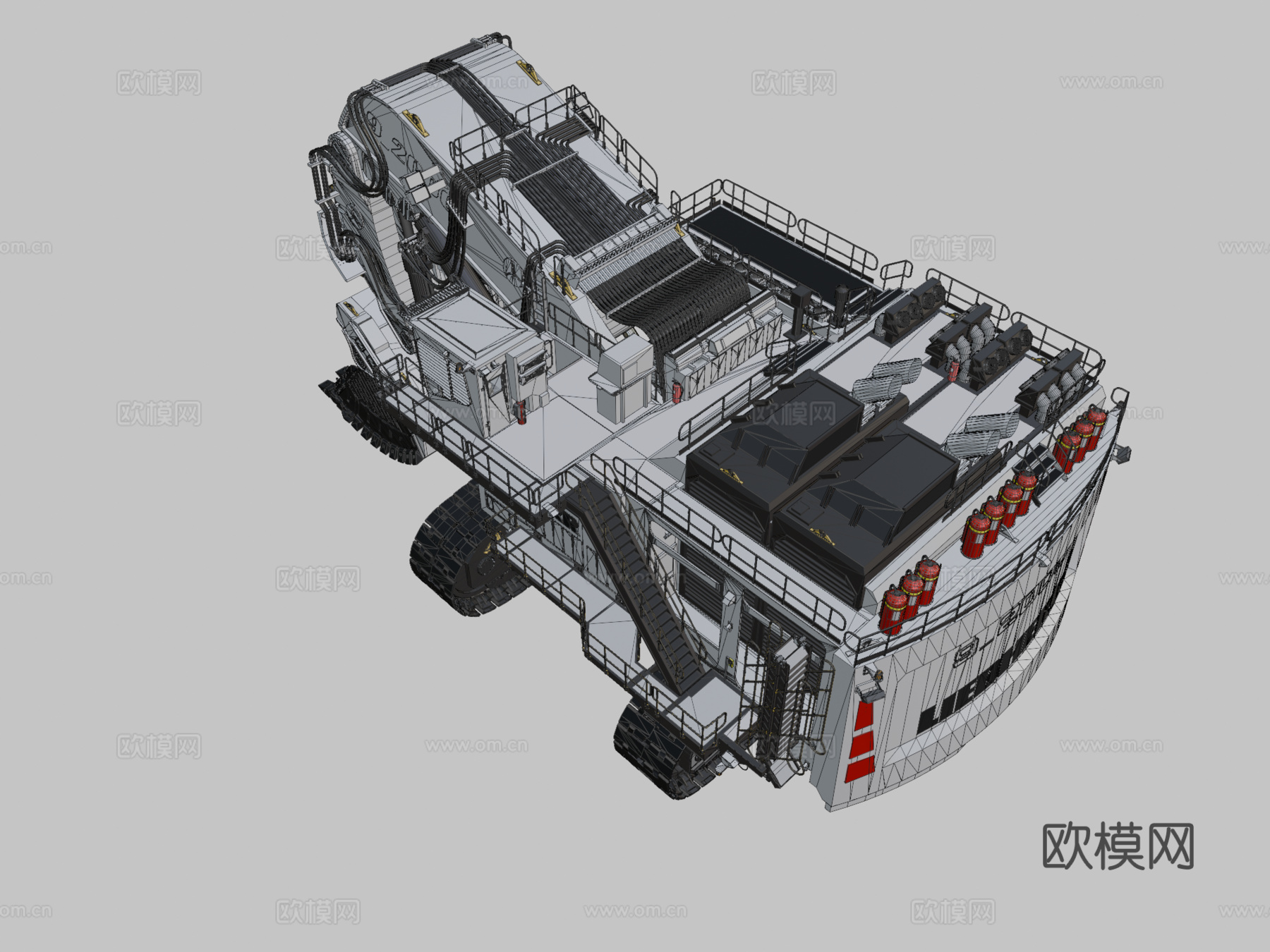 履带式工程车3d模型