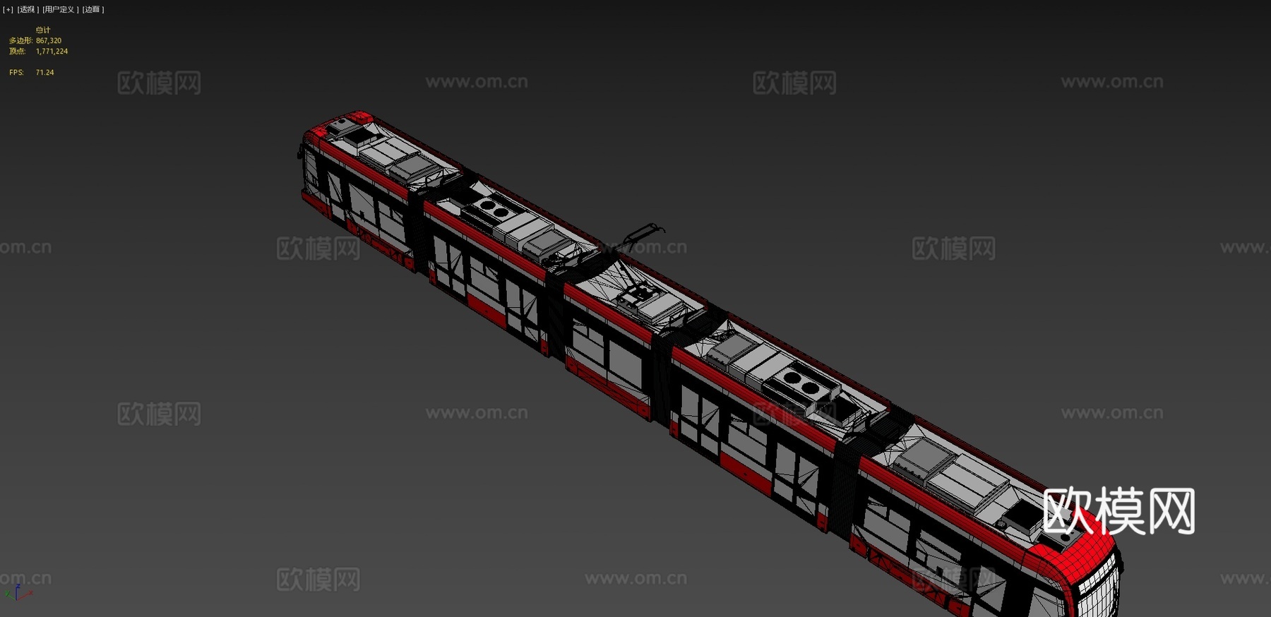 公交车 巴士 电车3d模型