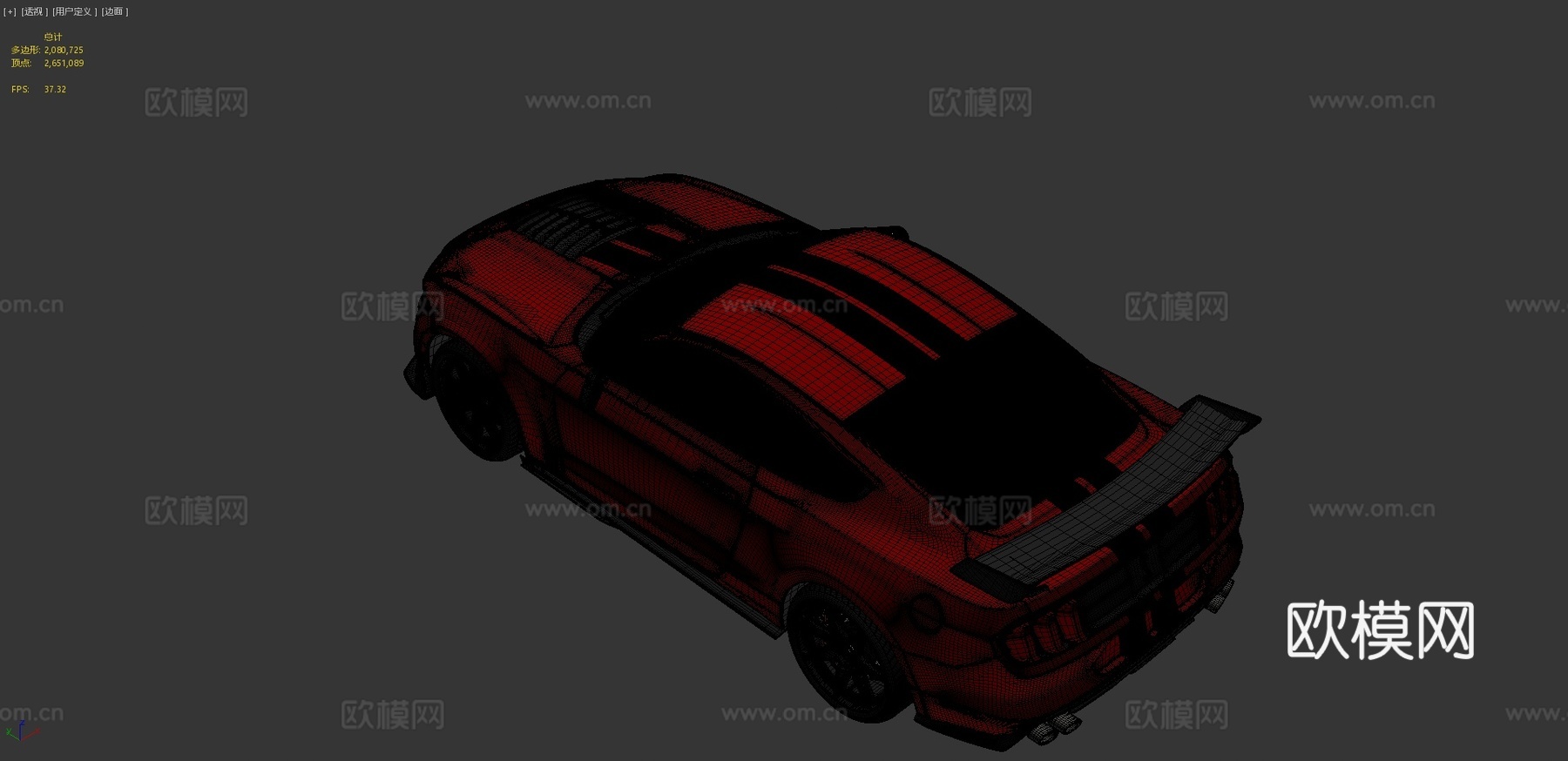 福特野马汽车3d模型