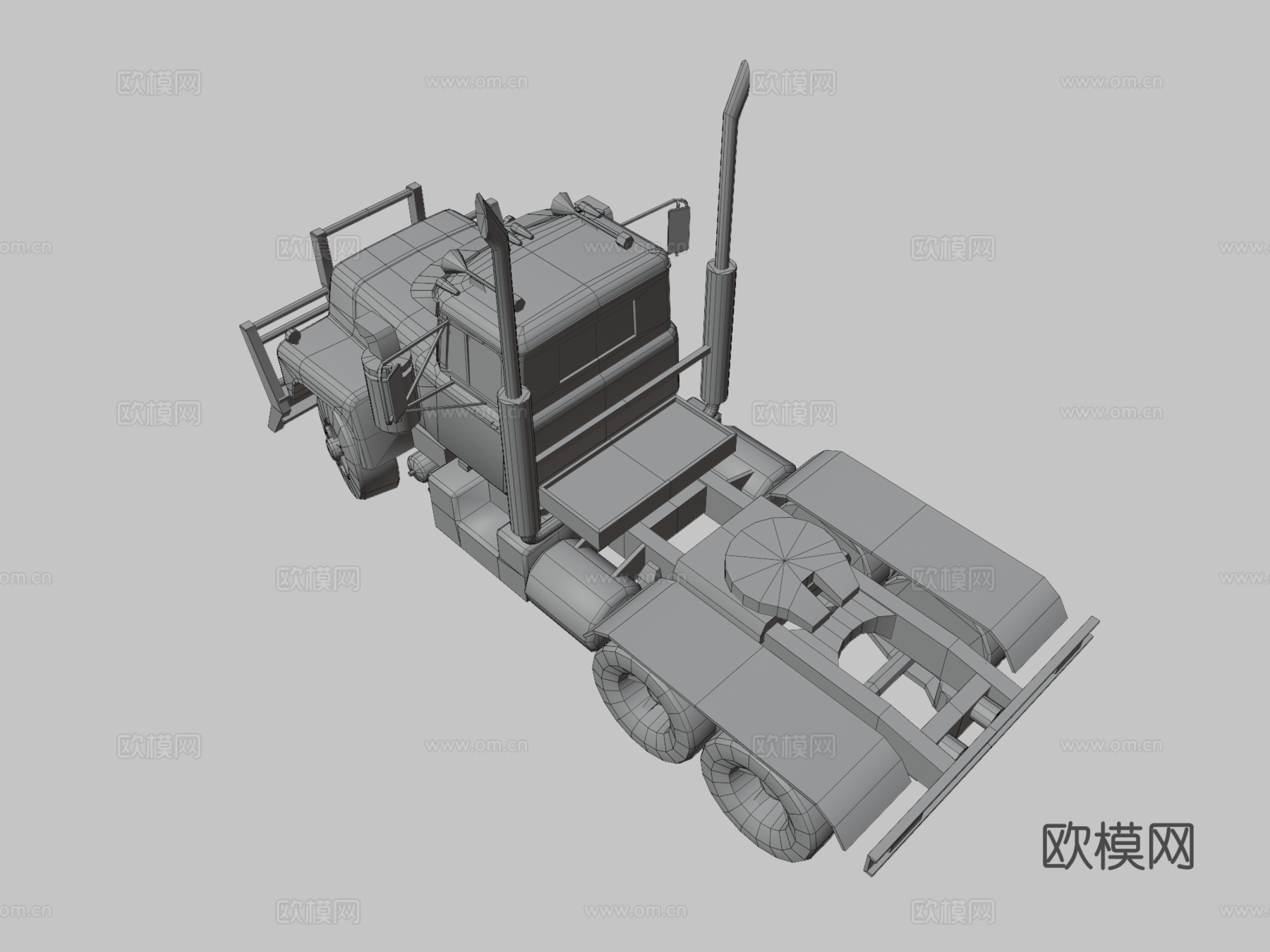 汽车 半挂卡车3d模型