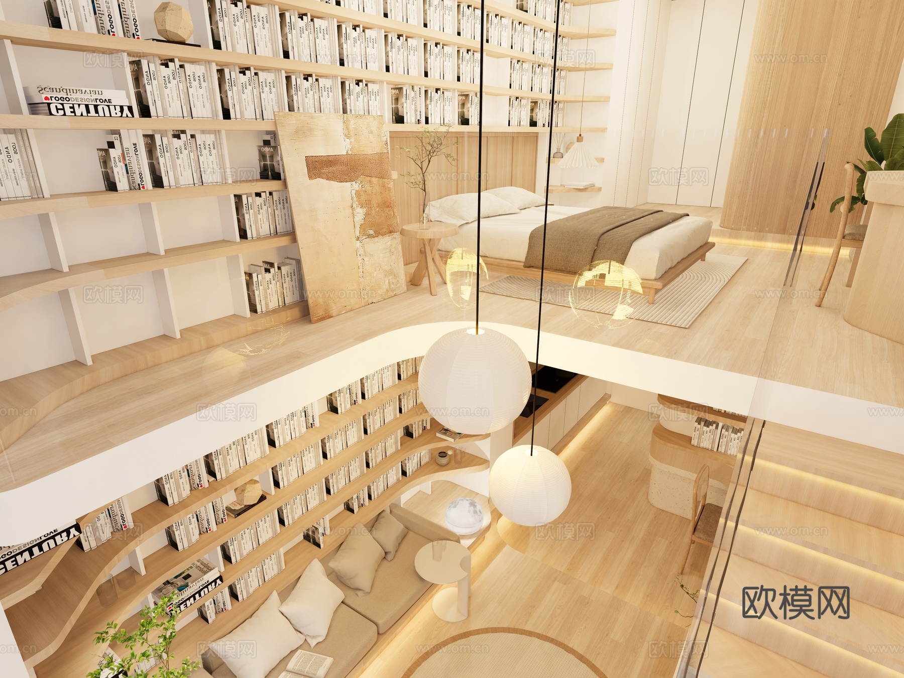 北欧酒店式公寓su模型下载（渲染图3）