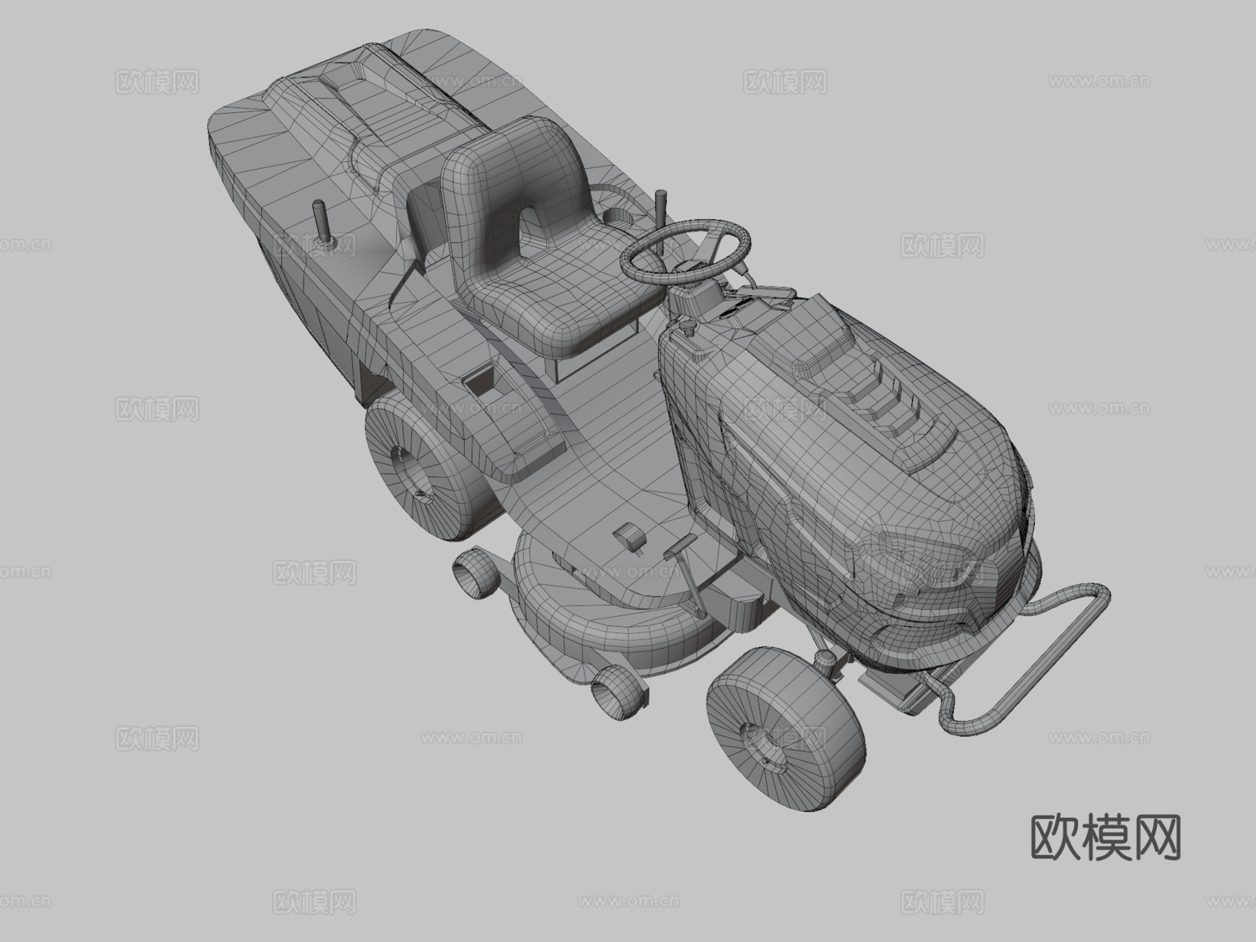 草坪拖拉机3d模型