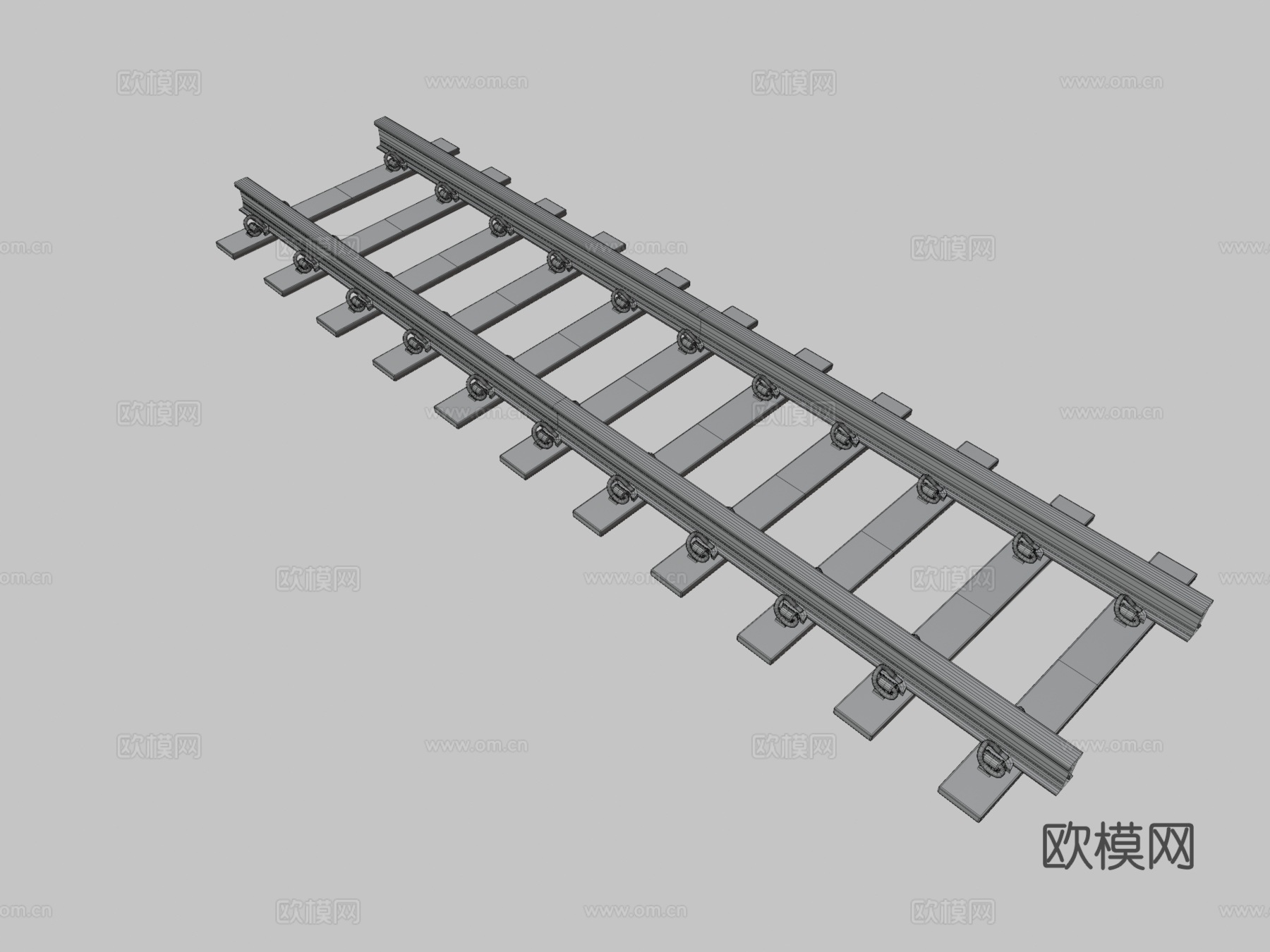 火车轨道 铁轨3d模型