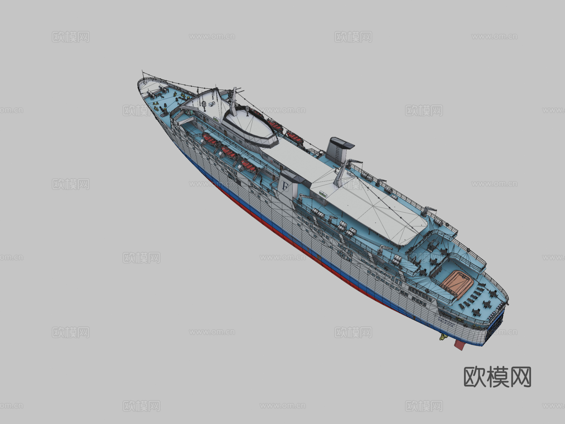 豪华轮船3d模型