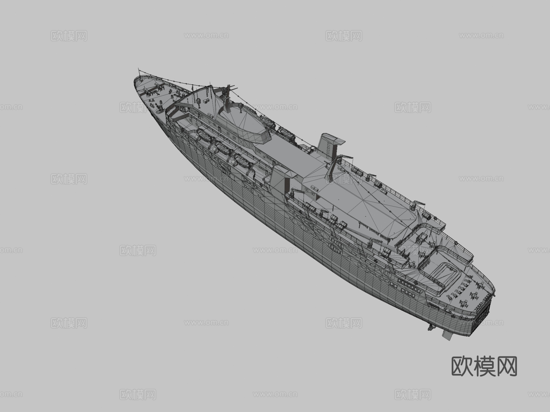 豪华轮船3d模型