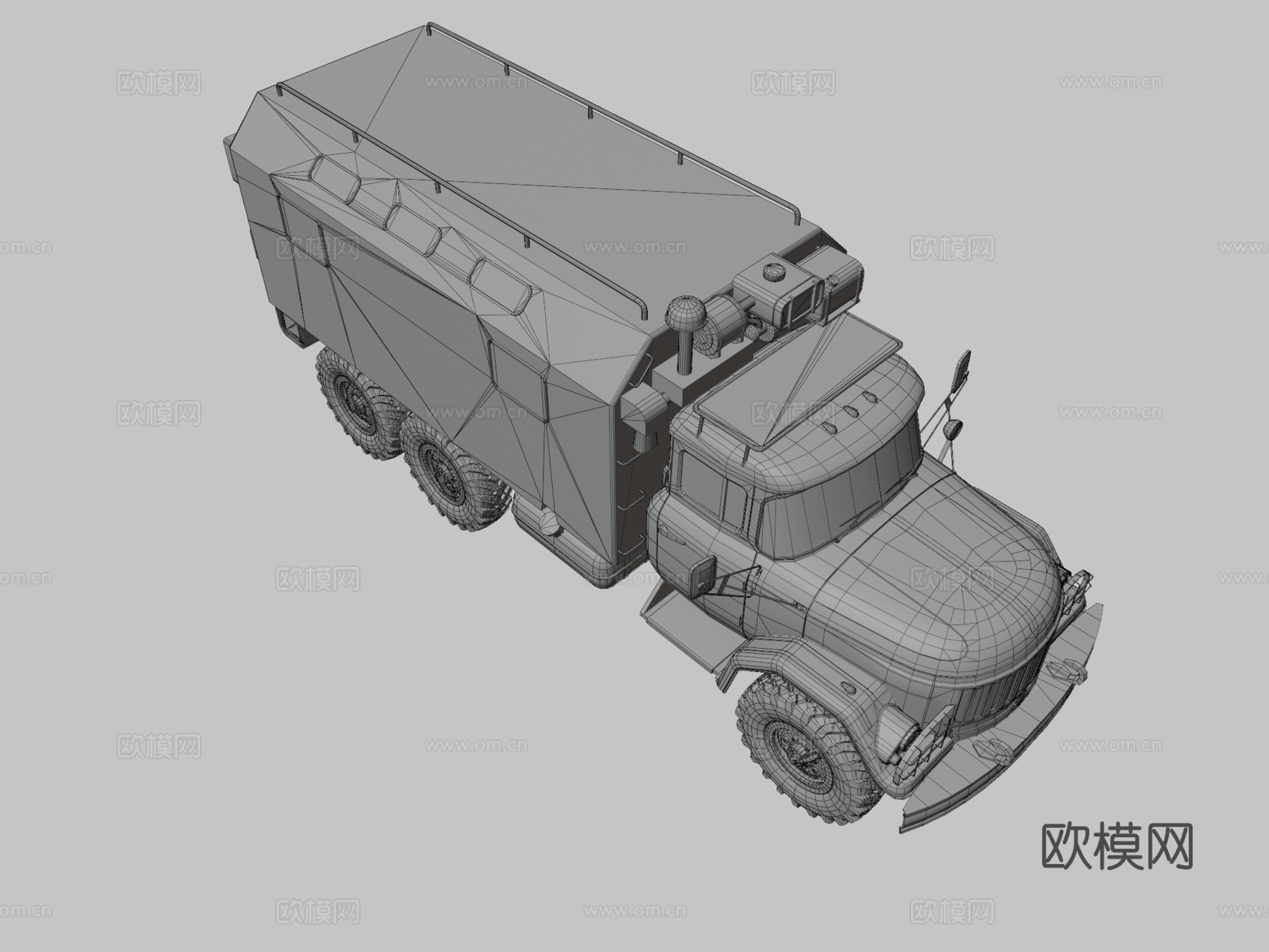 苏联消防车 指挥车3d模型