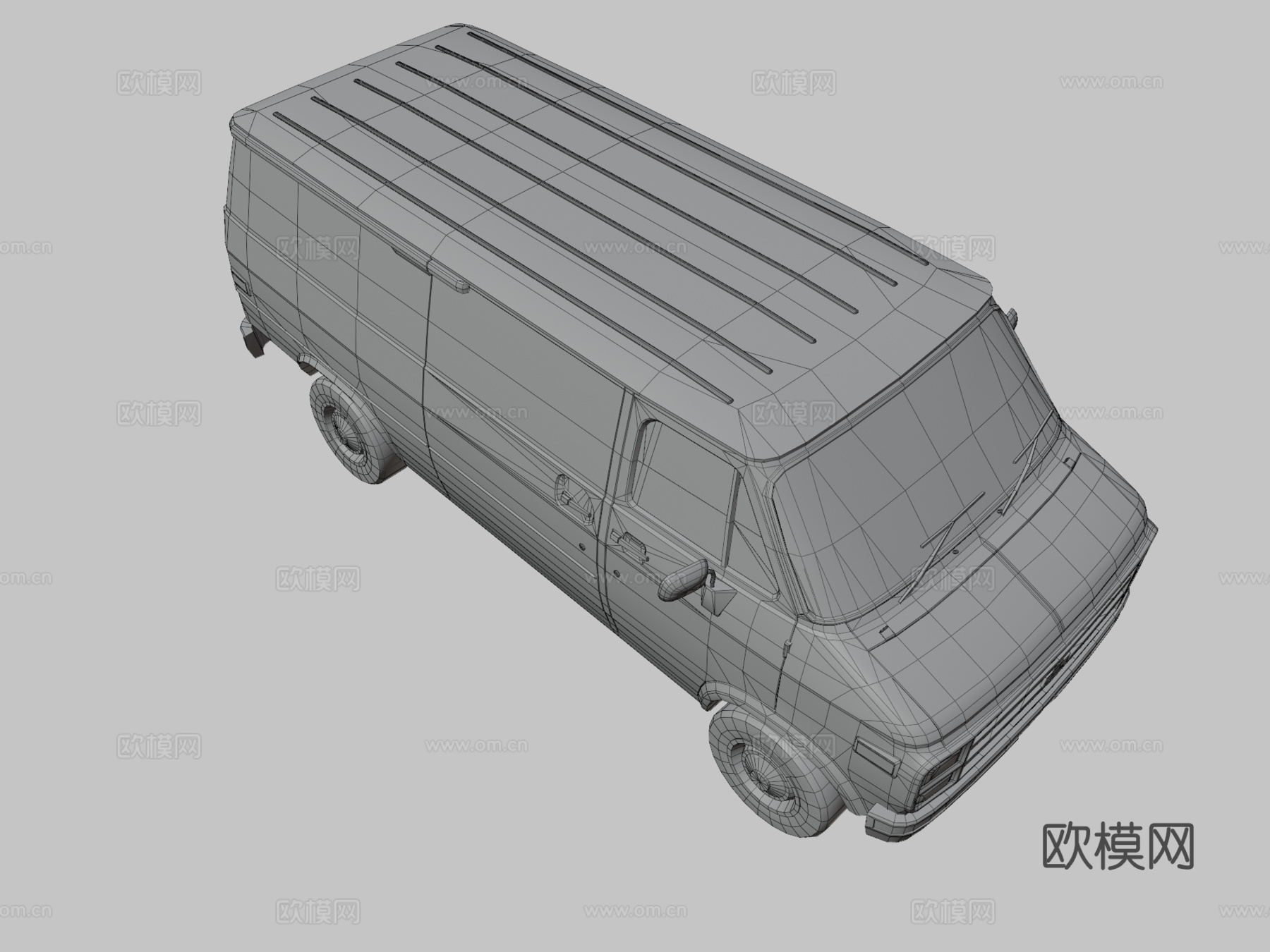 雪佛兰汽车 面包车 货车3d模型