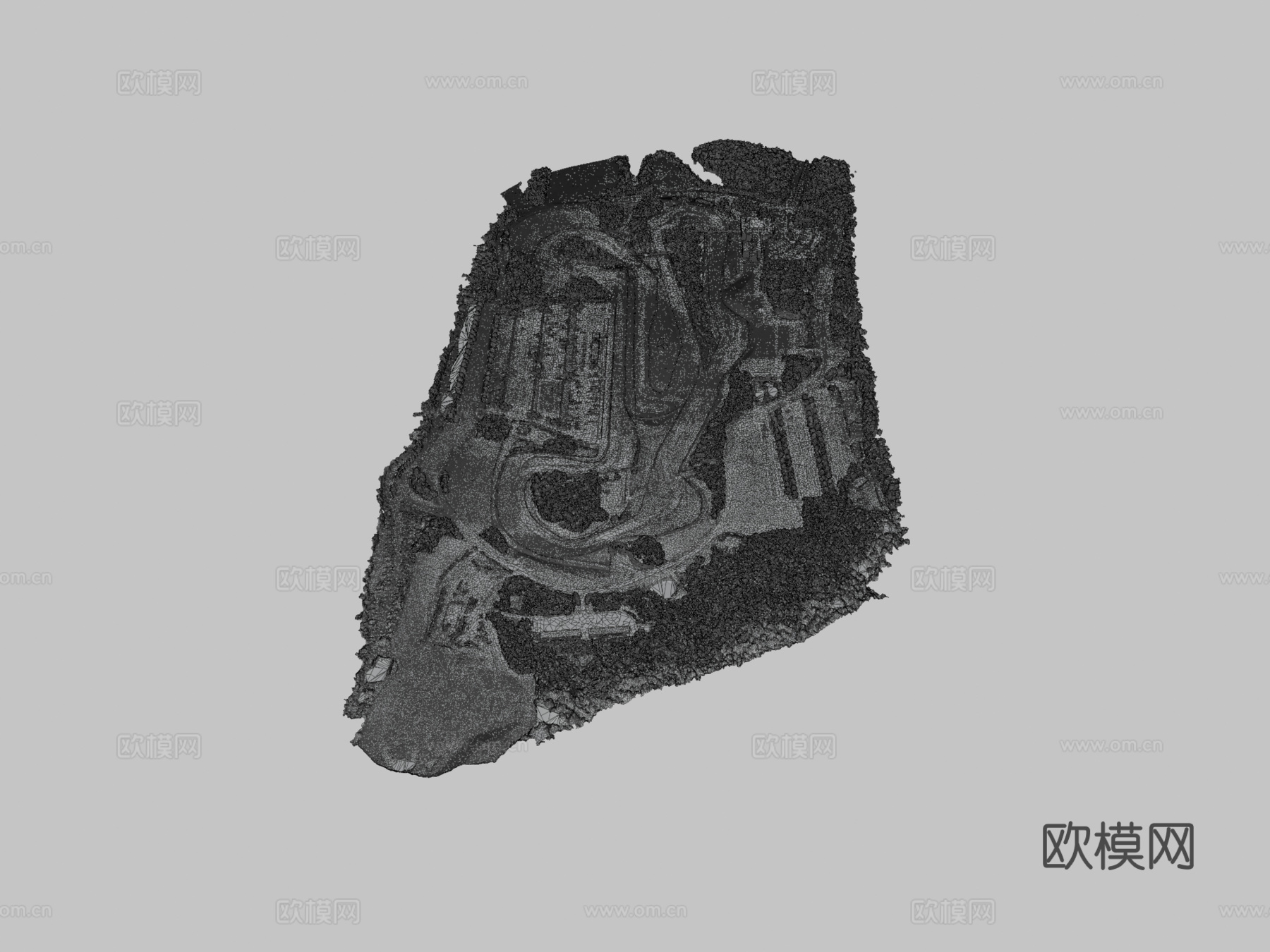 厂房鸟瞰 工业园3d模型