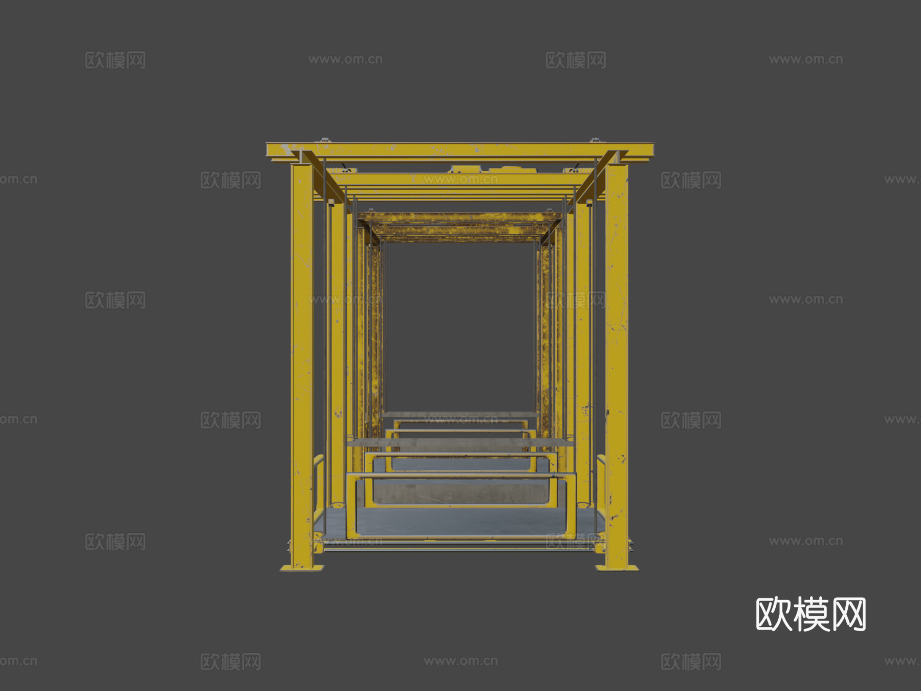 工业设备 升降机3d模型下载（渲染图5）