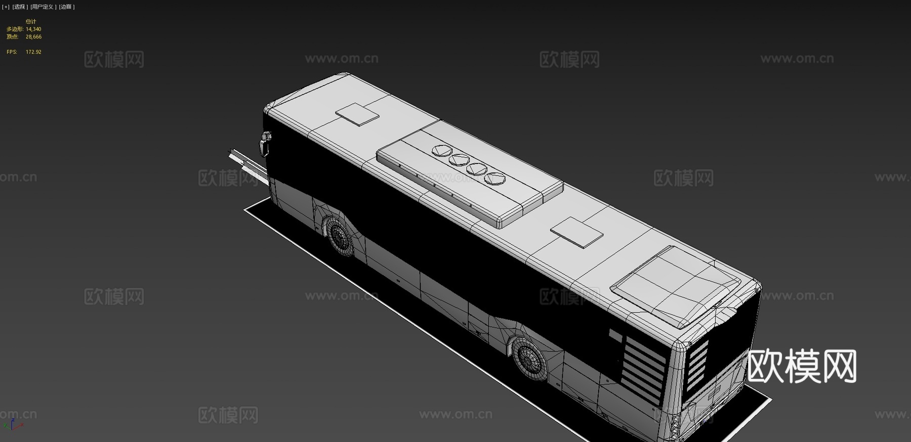 巴士 公交车 大巴3d模型