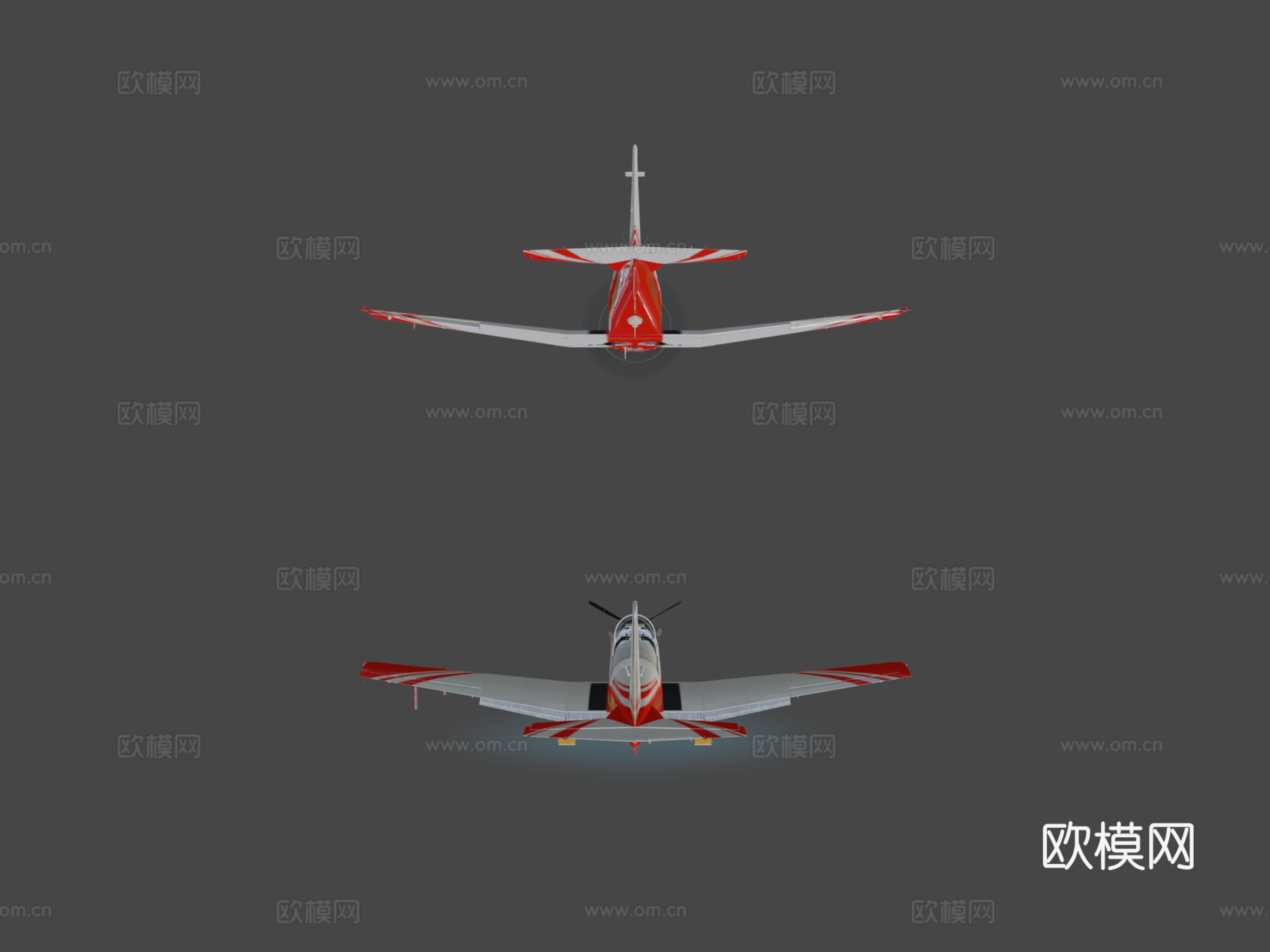 小型飞机 客机3d模型