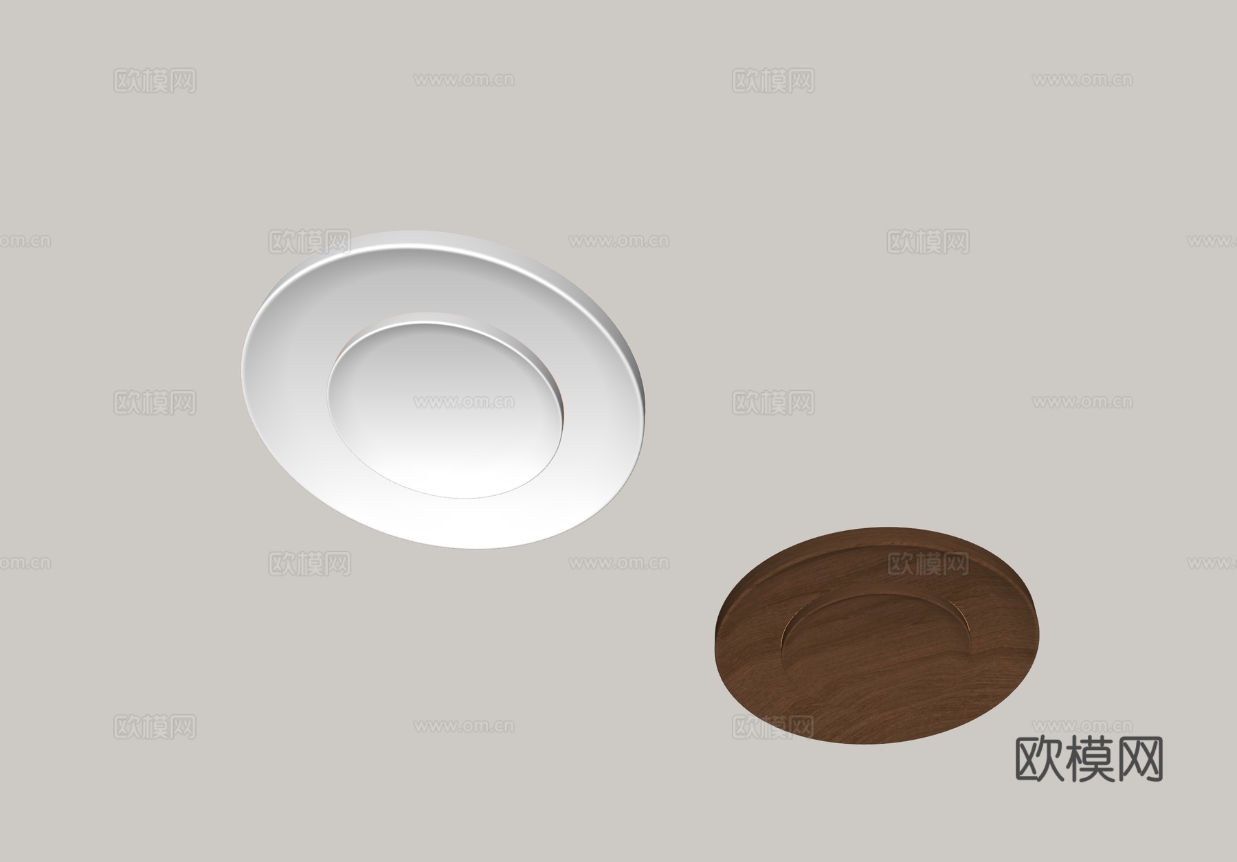 现代吸顶灯su模型下载（渲染图1）