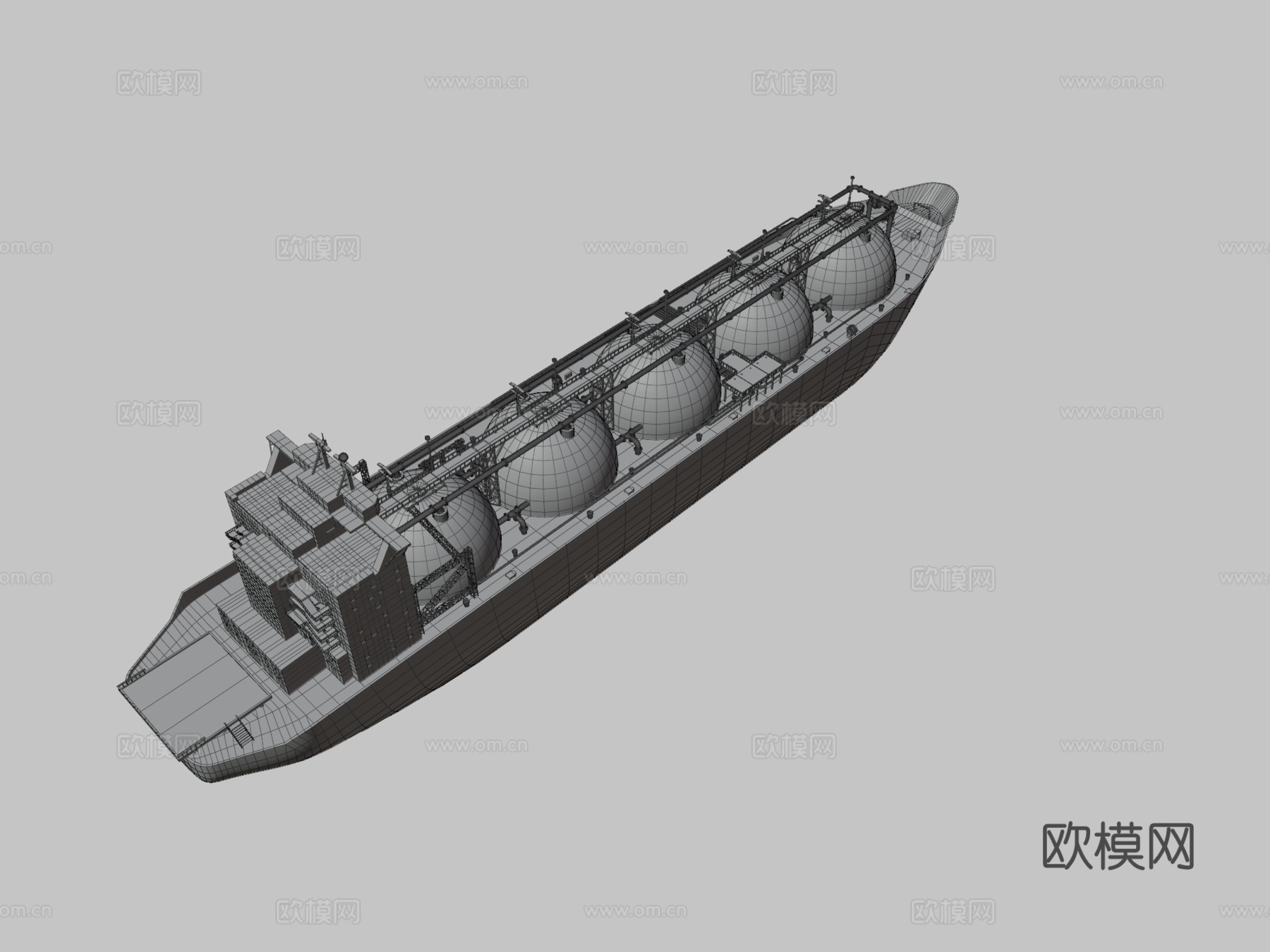 工程船 轮船 运输船3d模型