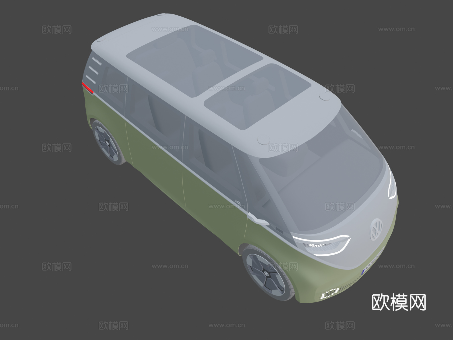 大众汽车 面包车3d模型