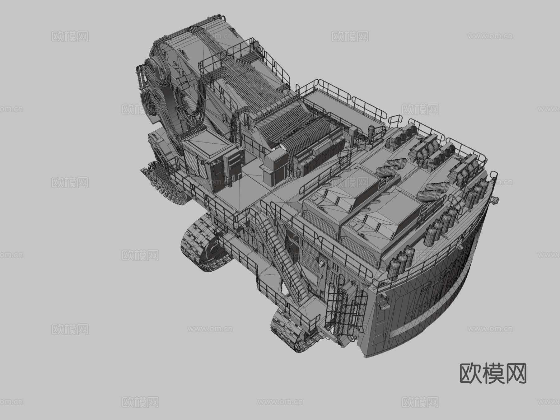 履带式工程车3d模型