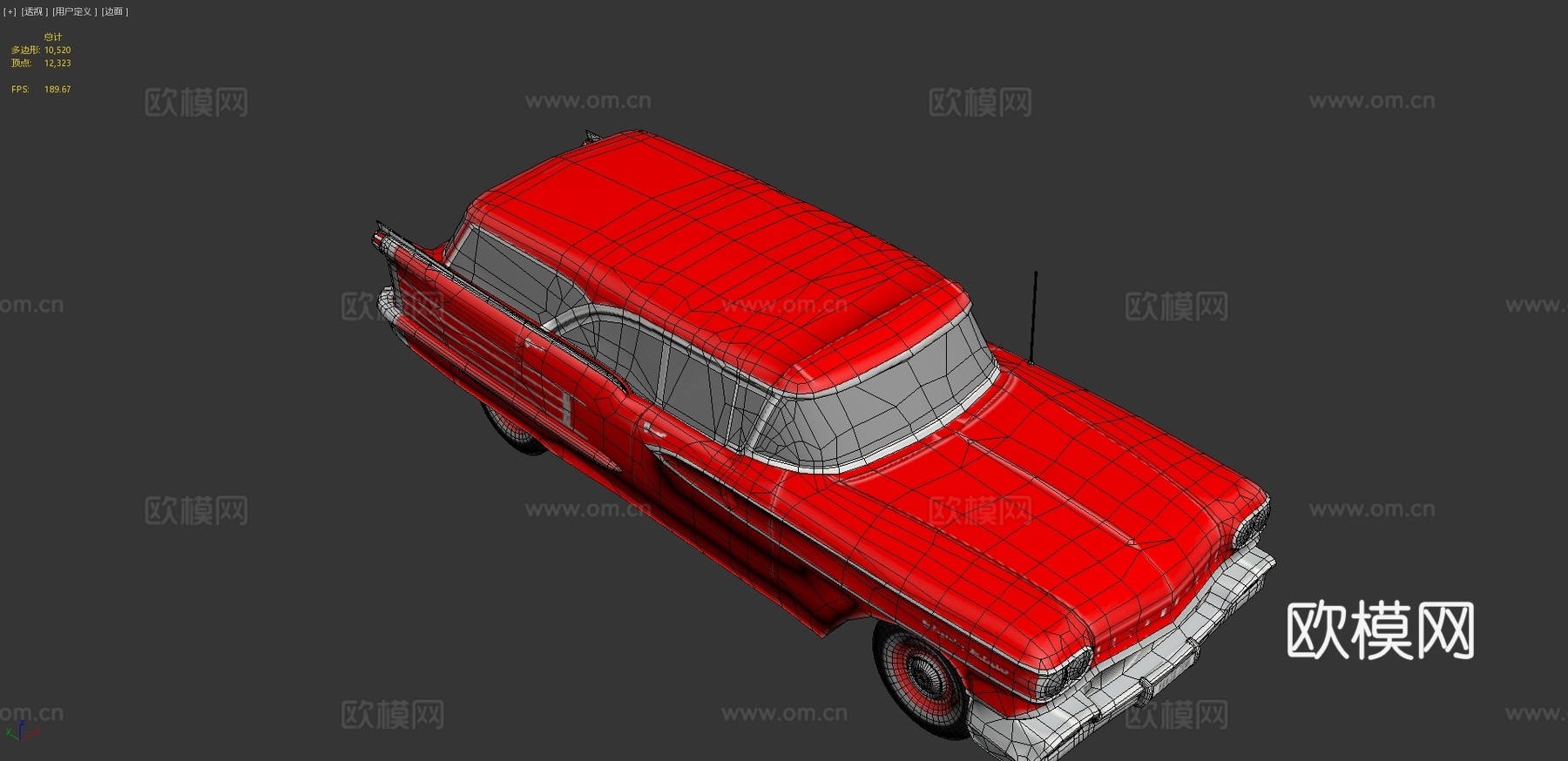 老式汽车 轿车3d模型