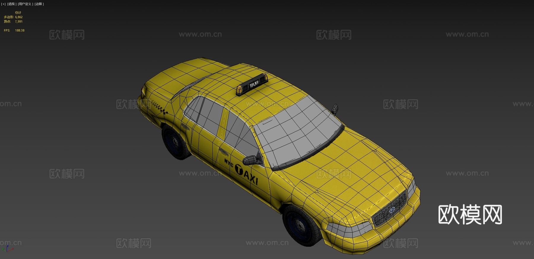 纽约汽车 出租车3d模型