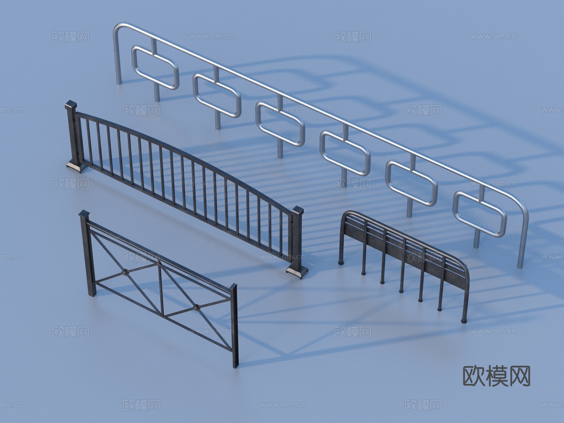 铁艺护栏 栏杆 围栏3d模型