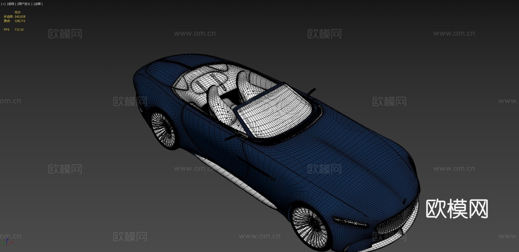 迈巴赫汽车 敞篷车3d模型