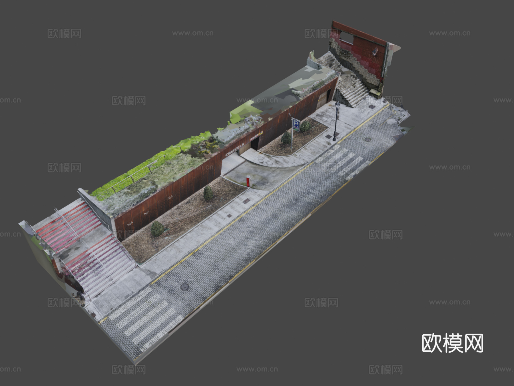 地下入口 车库入口3d模型